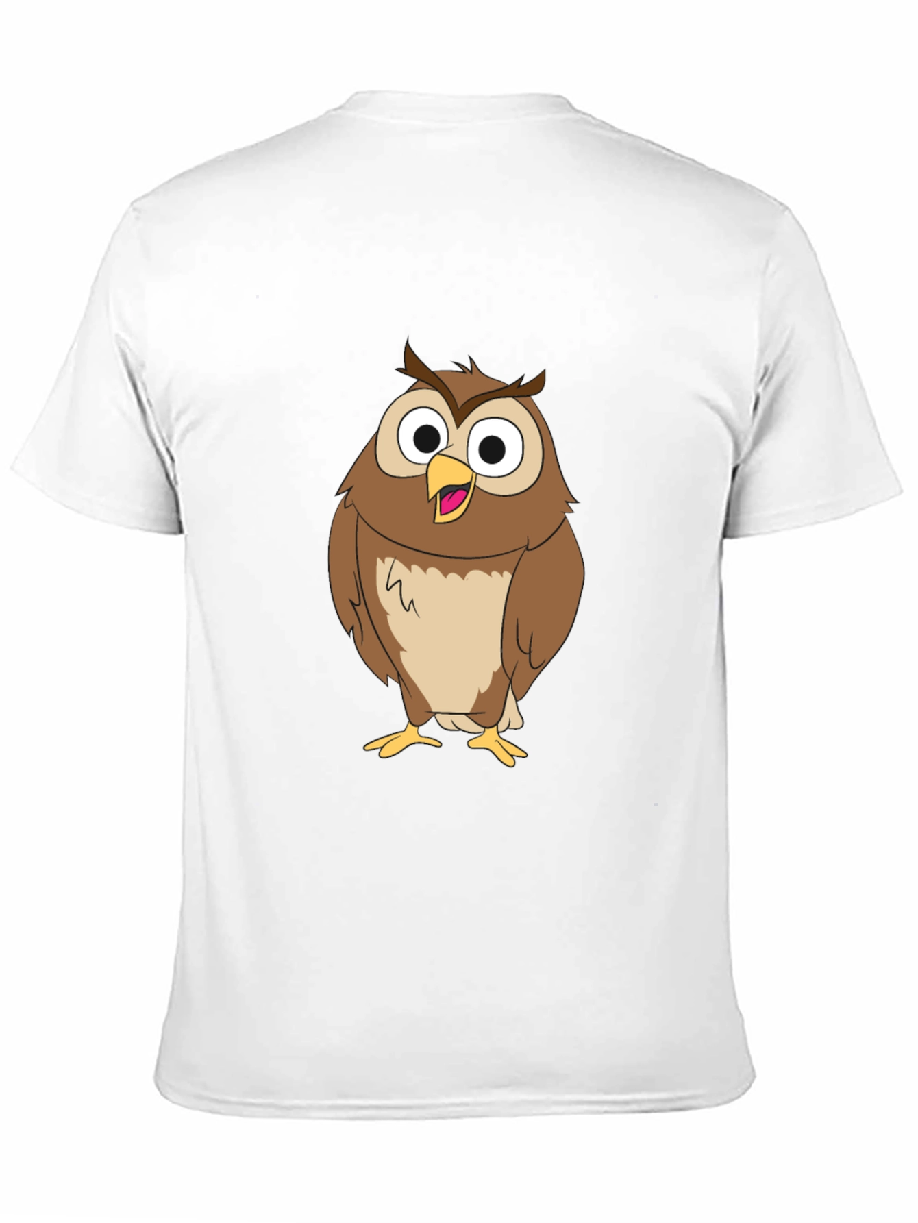 Funny Owl Graphic Print Black T-Shirt