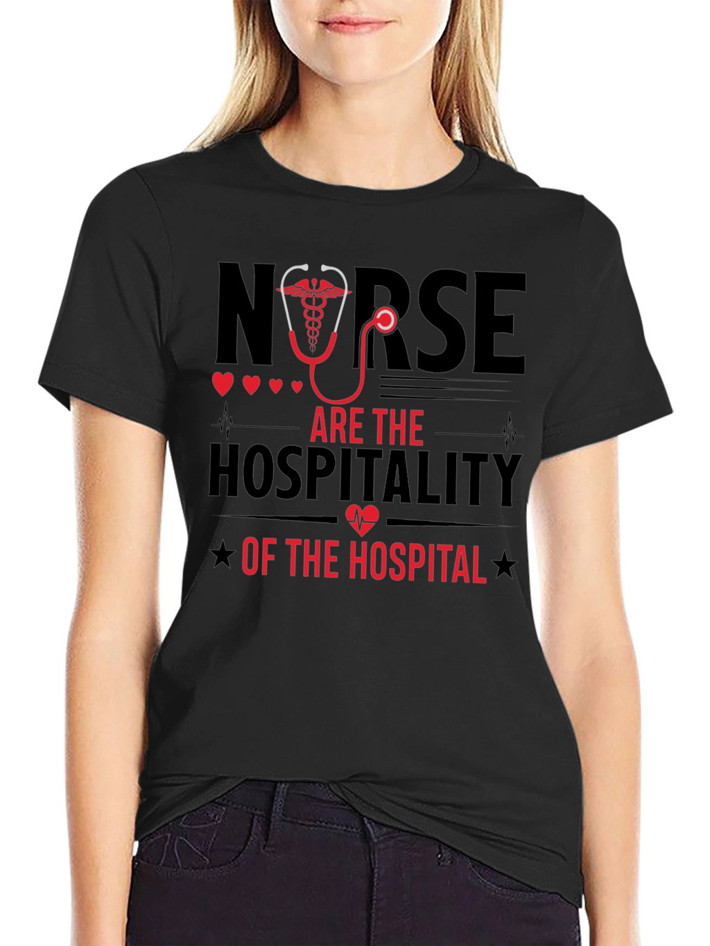 Nurse Hospitality T-Shirt - Black