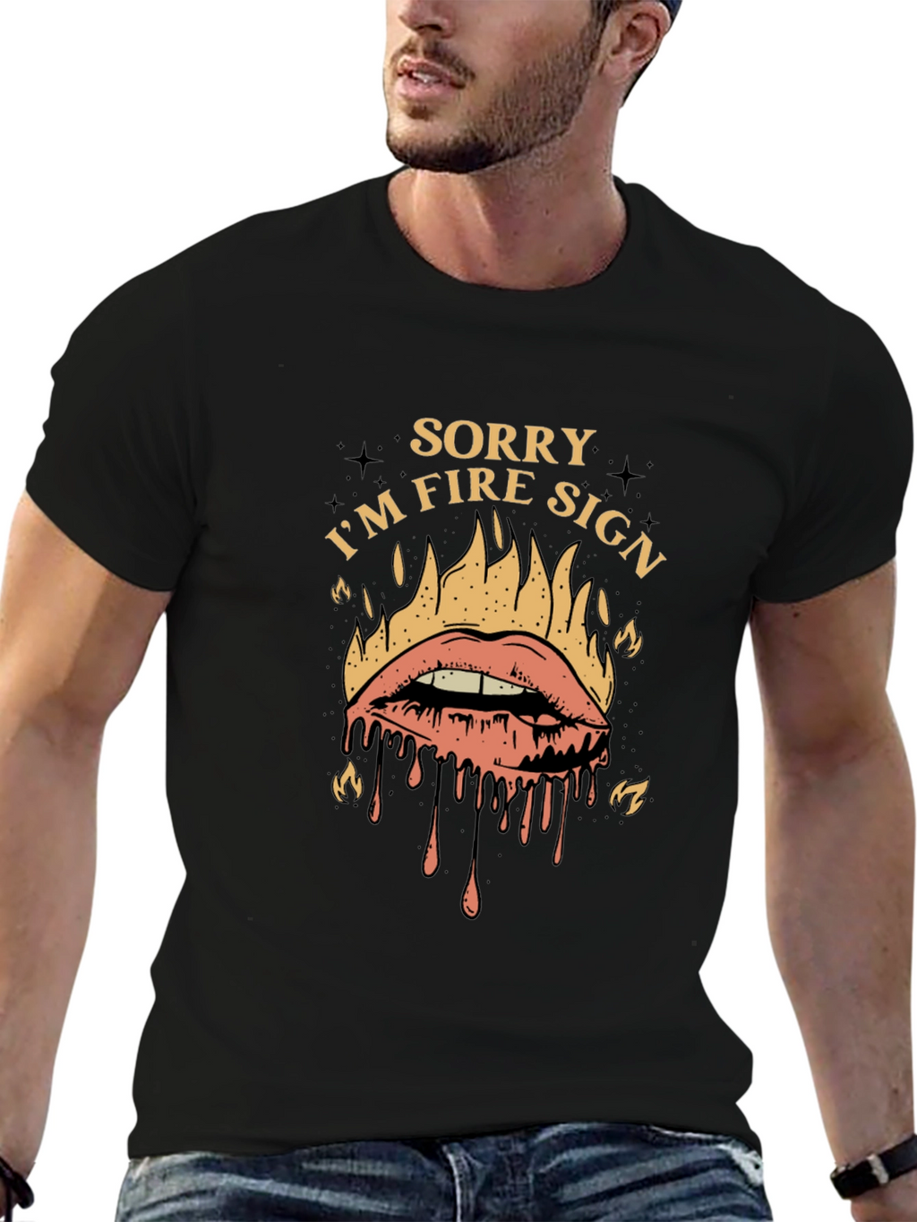 Sorry Im Fire Sign Graphic T-Shirt