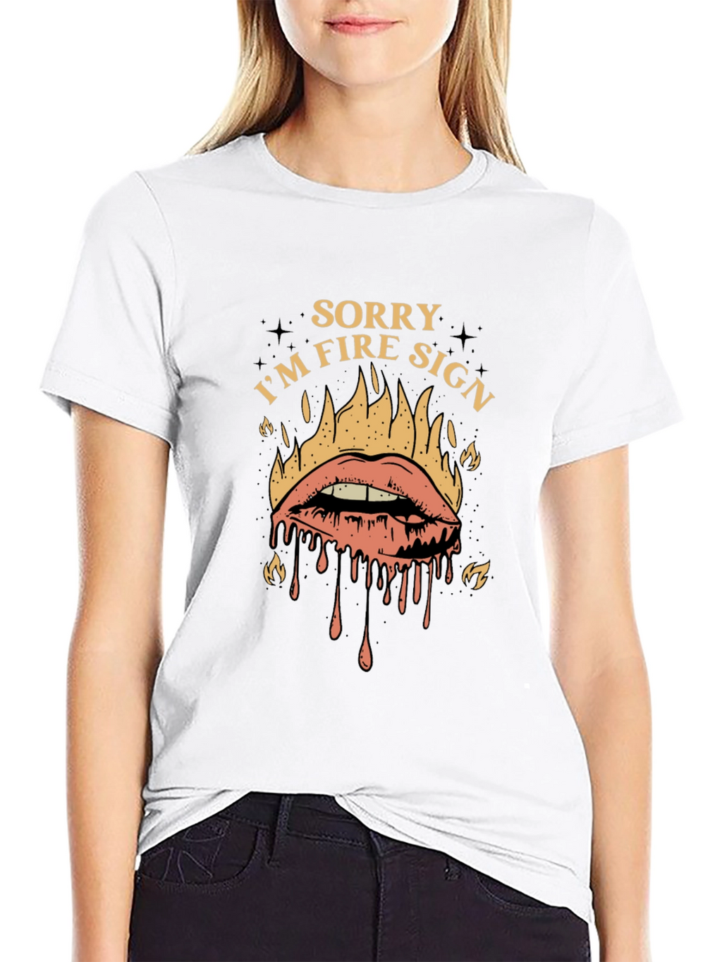 Sorry Im Fire Sign Graphic T-Shirt