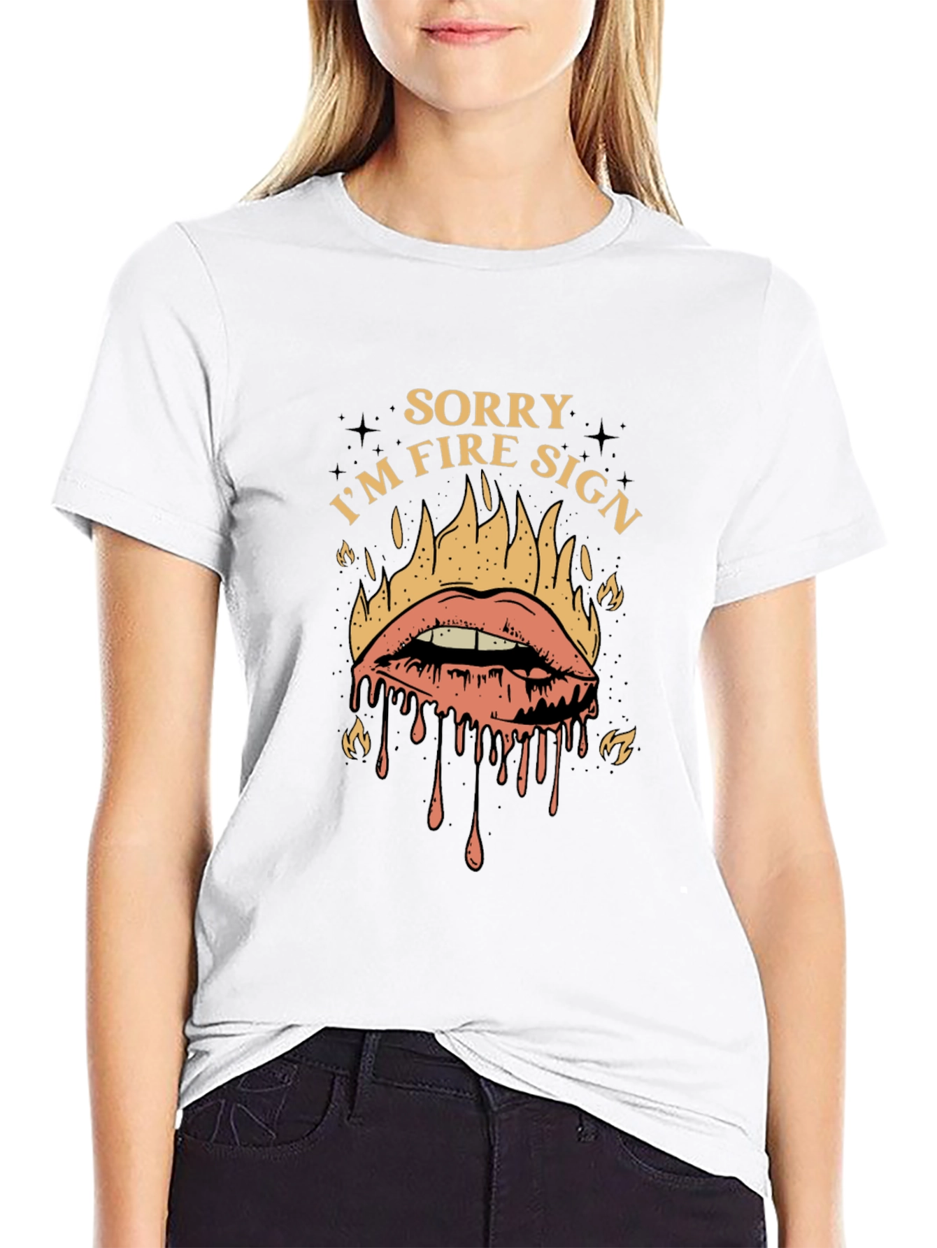 Sorry Im Fire Sign Graphic T-Shirt