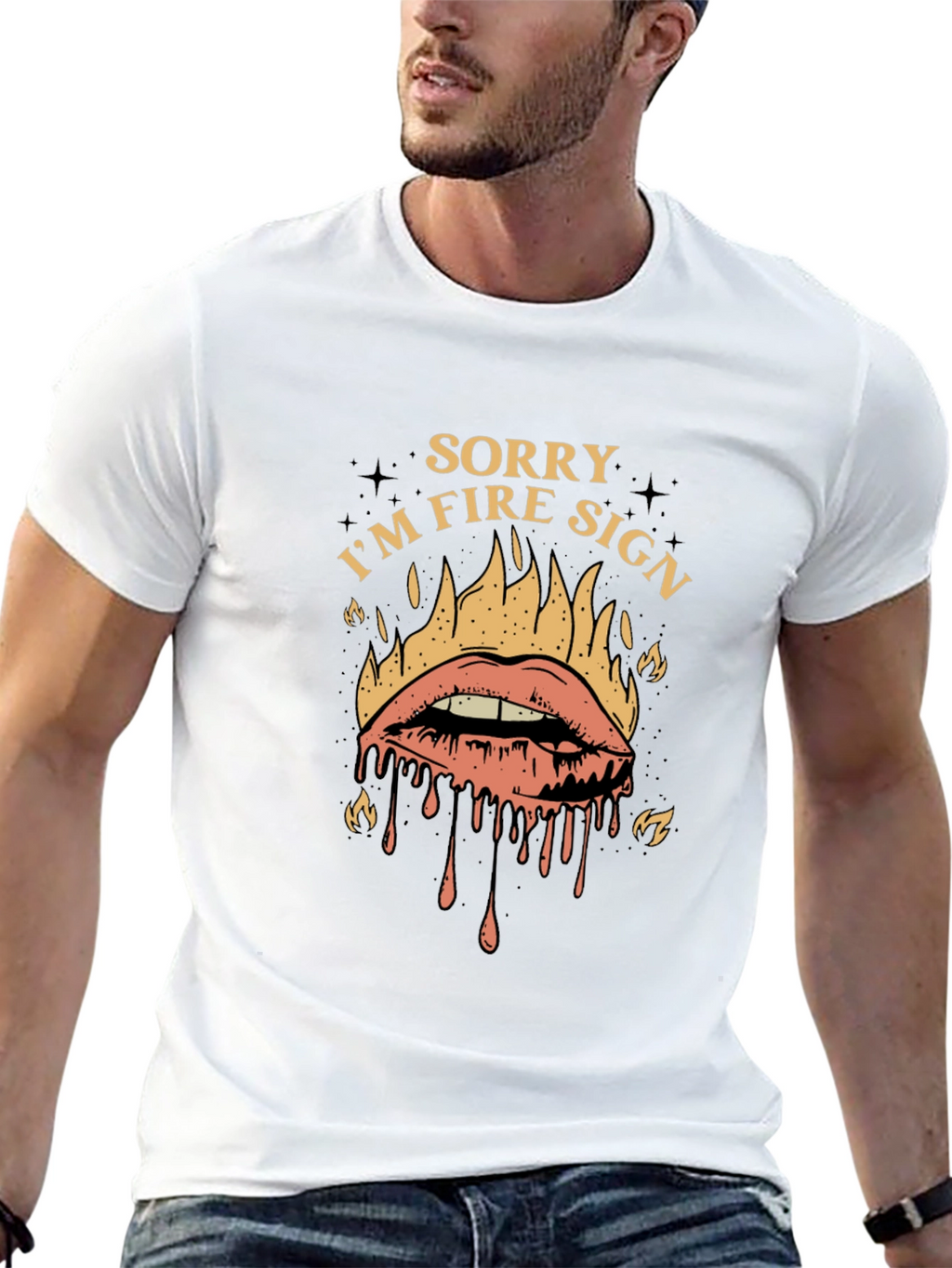 Sorry Im Fire Sign Graphic T-Shirt