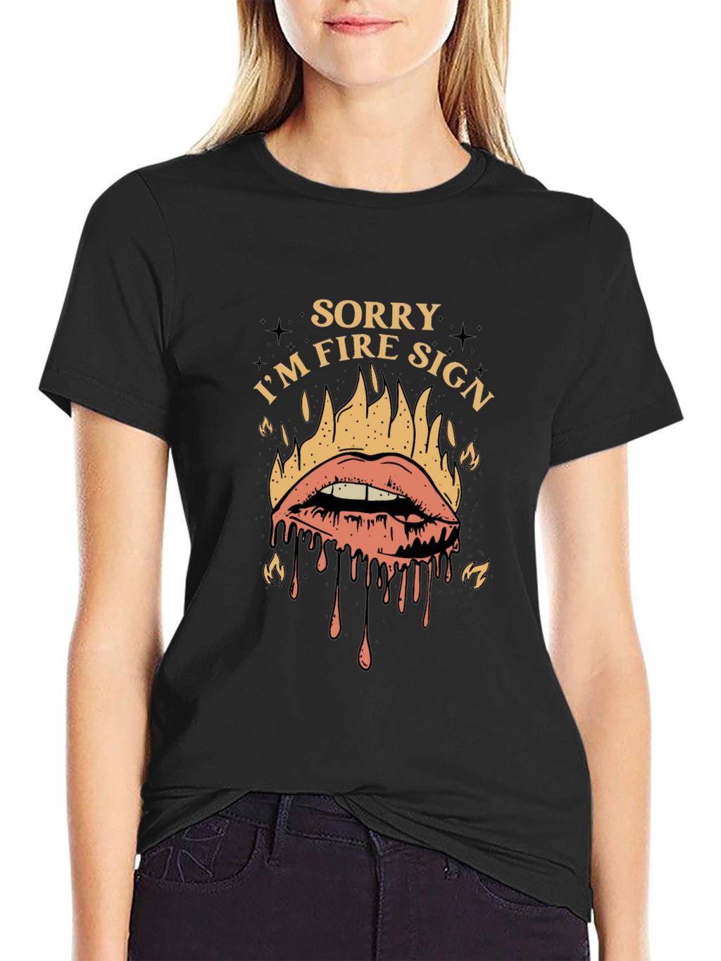 Sorry Im Fire Sign Graphic T-Shirt