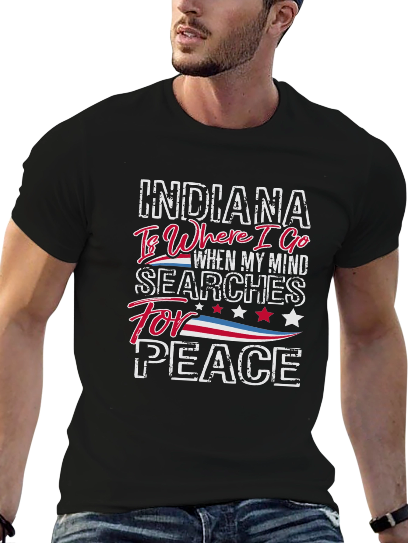 Indiana Peace Graphic T-Shirt