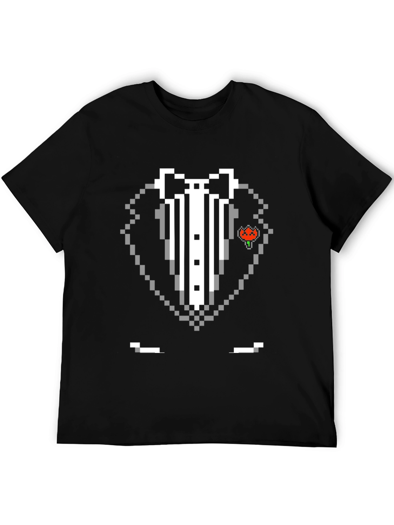 Pixel Tuxedo T-Shirt - Retro Gaming Style