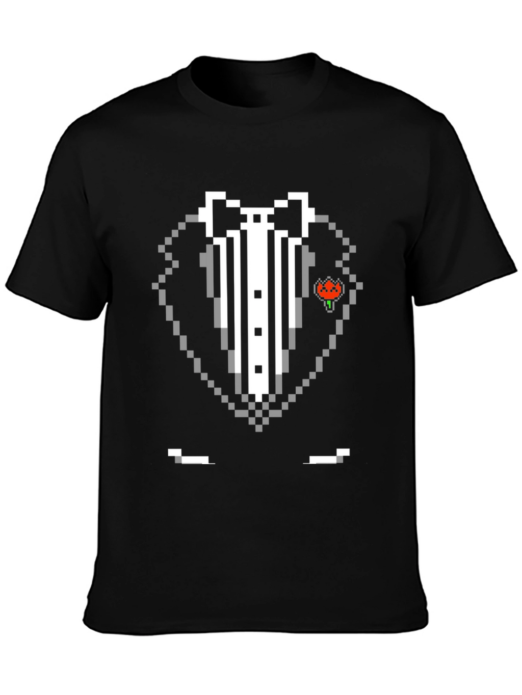 Pixel Tuxedo T-Shirt - Retro Gaming Style