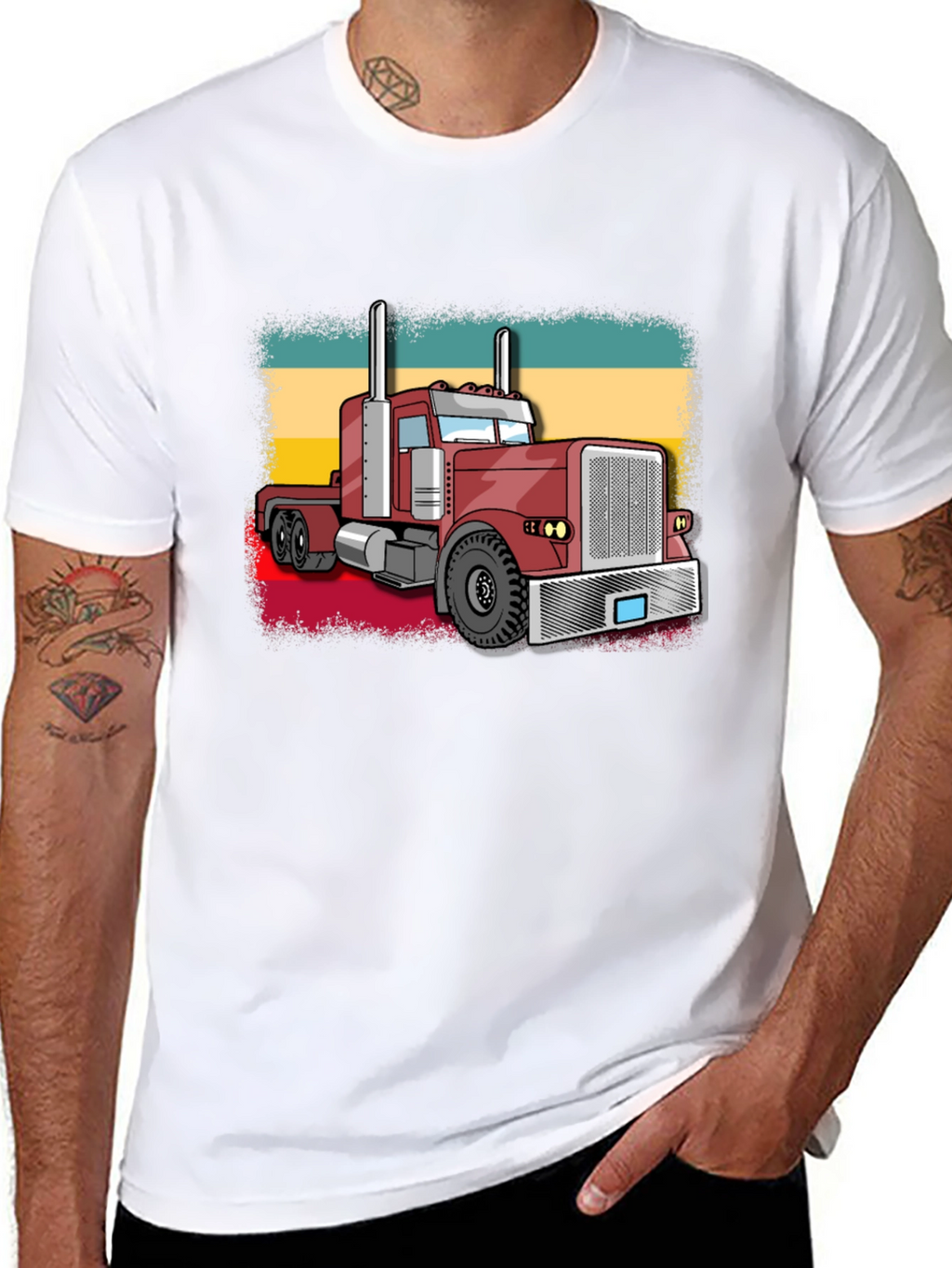 Retro Trucker T-Shirt - Cool Graphic Tee