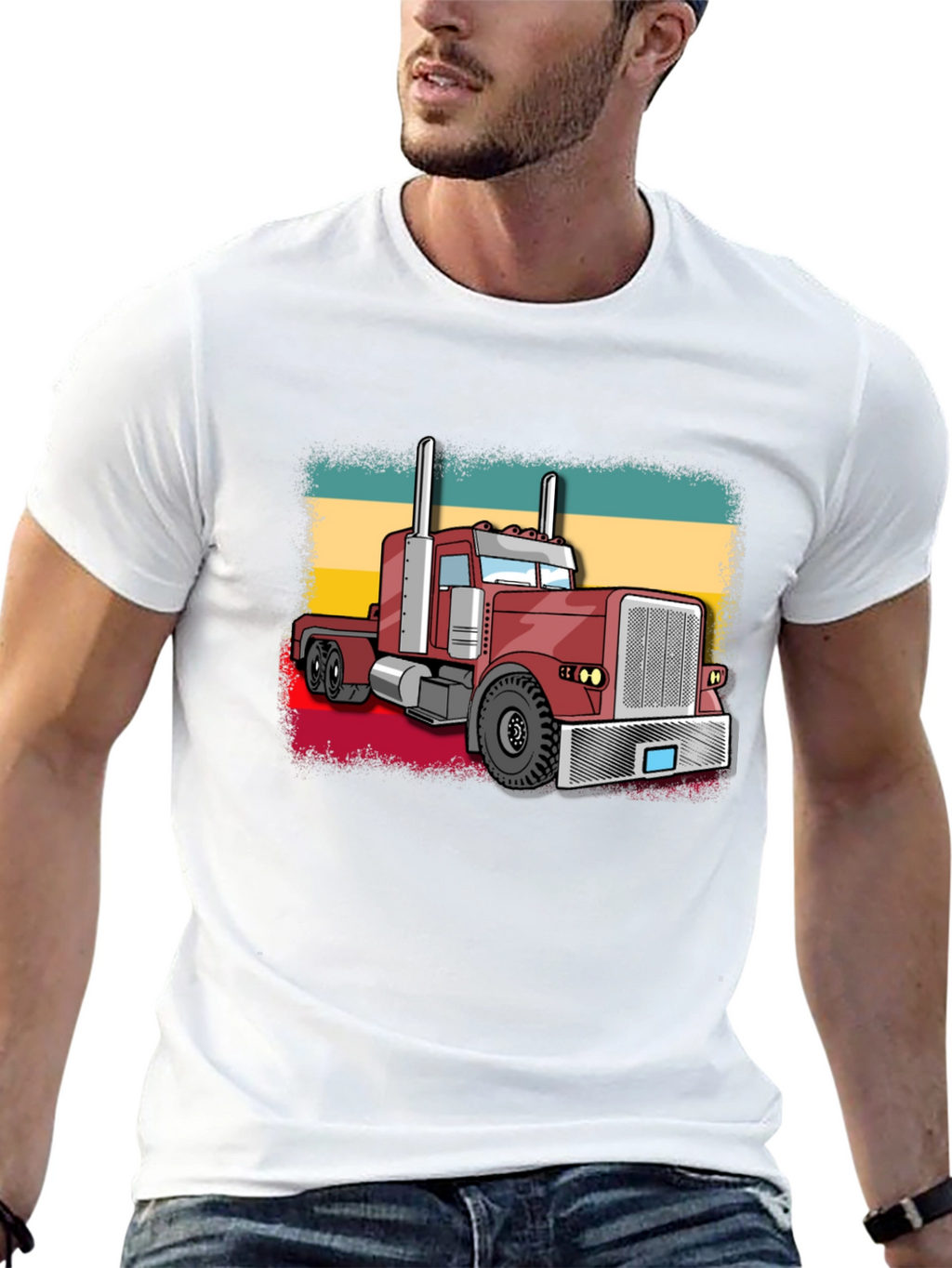 Retro Trucker T-Shirt - Cool Graphic Tee