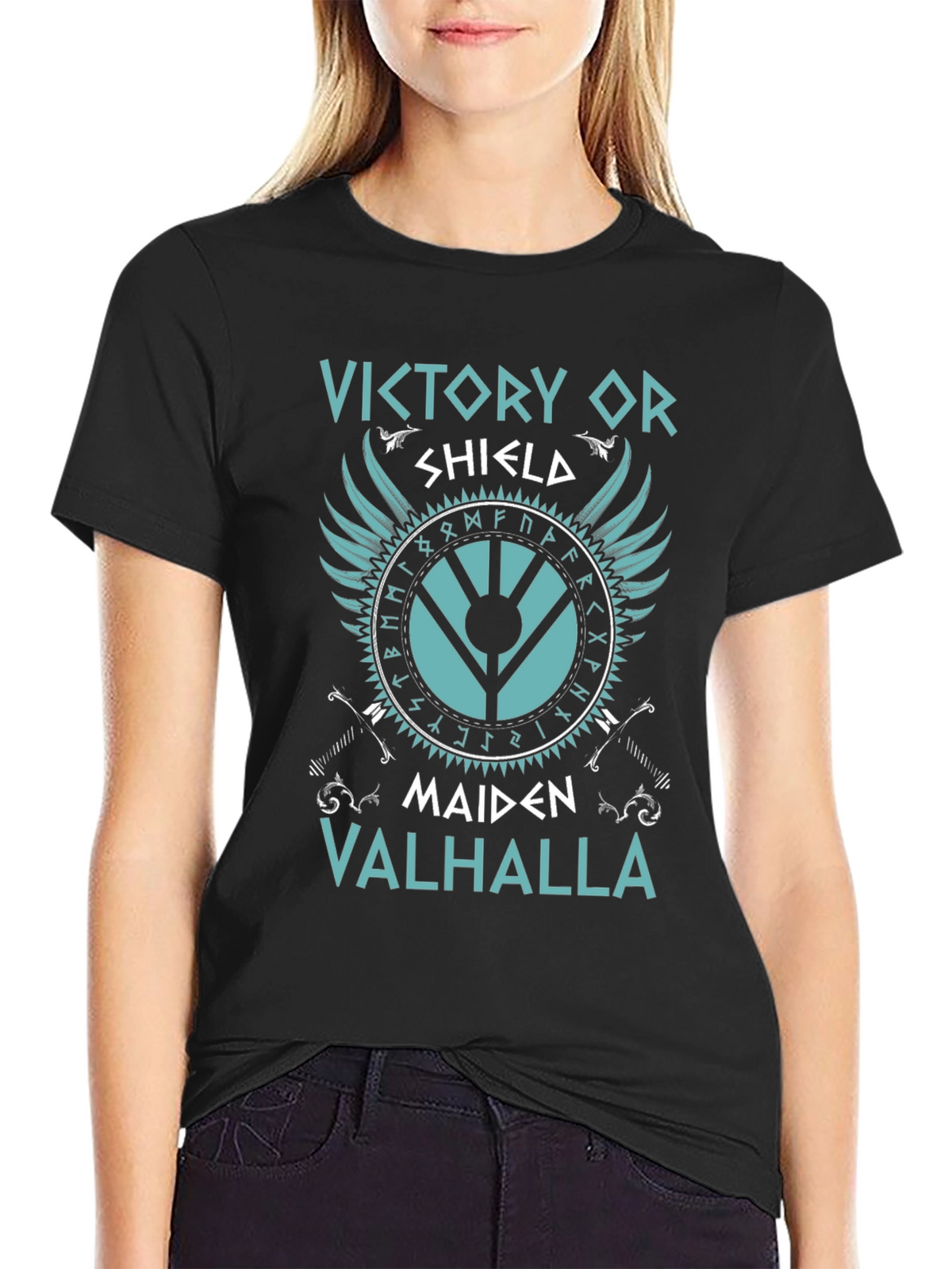 Viking Shield Maiden Valhalla Graphic Tee