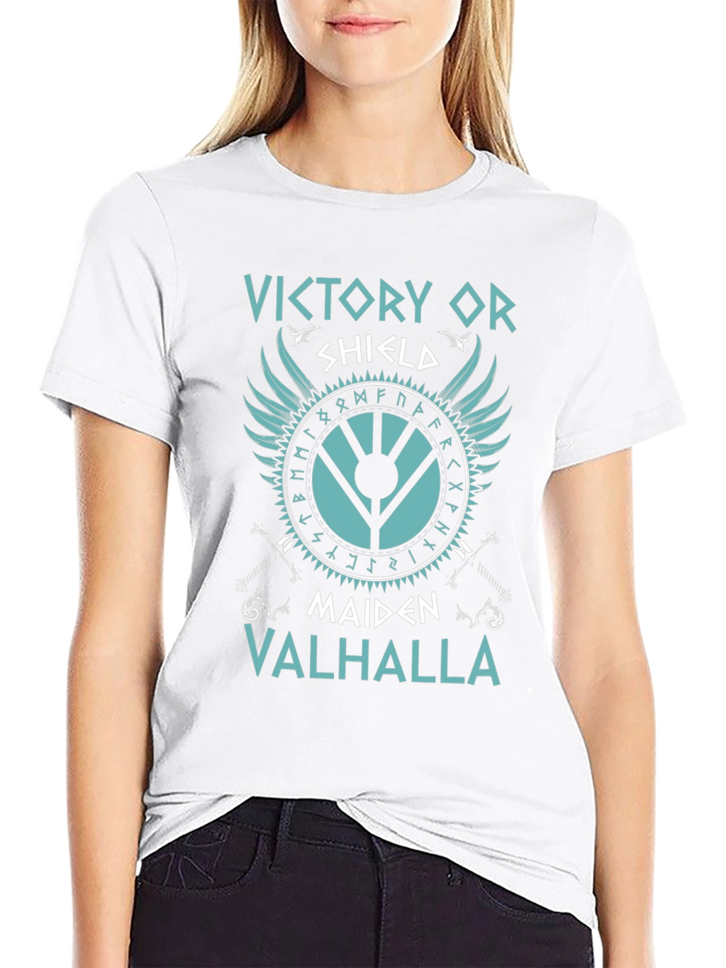Viking Shield Maiden Valhalla Graphic Tee