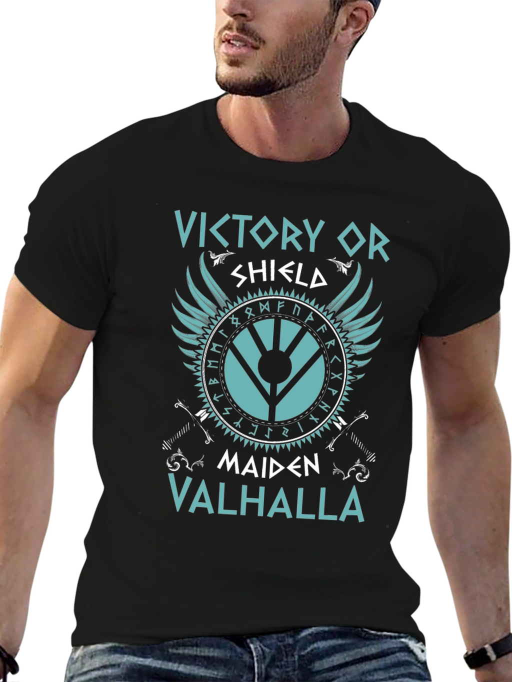 Viking Shield Maiden Valhalla Graphic Tee