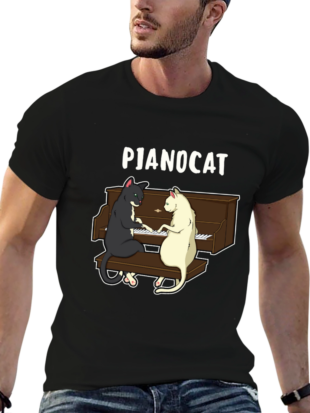 Pianocat Graphic T-Shirt