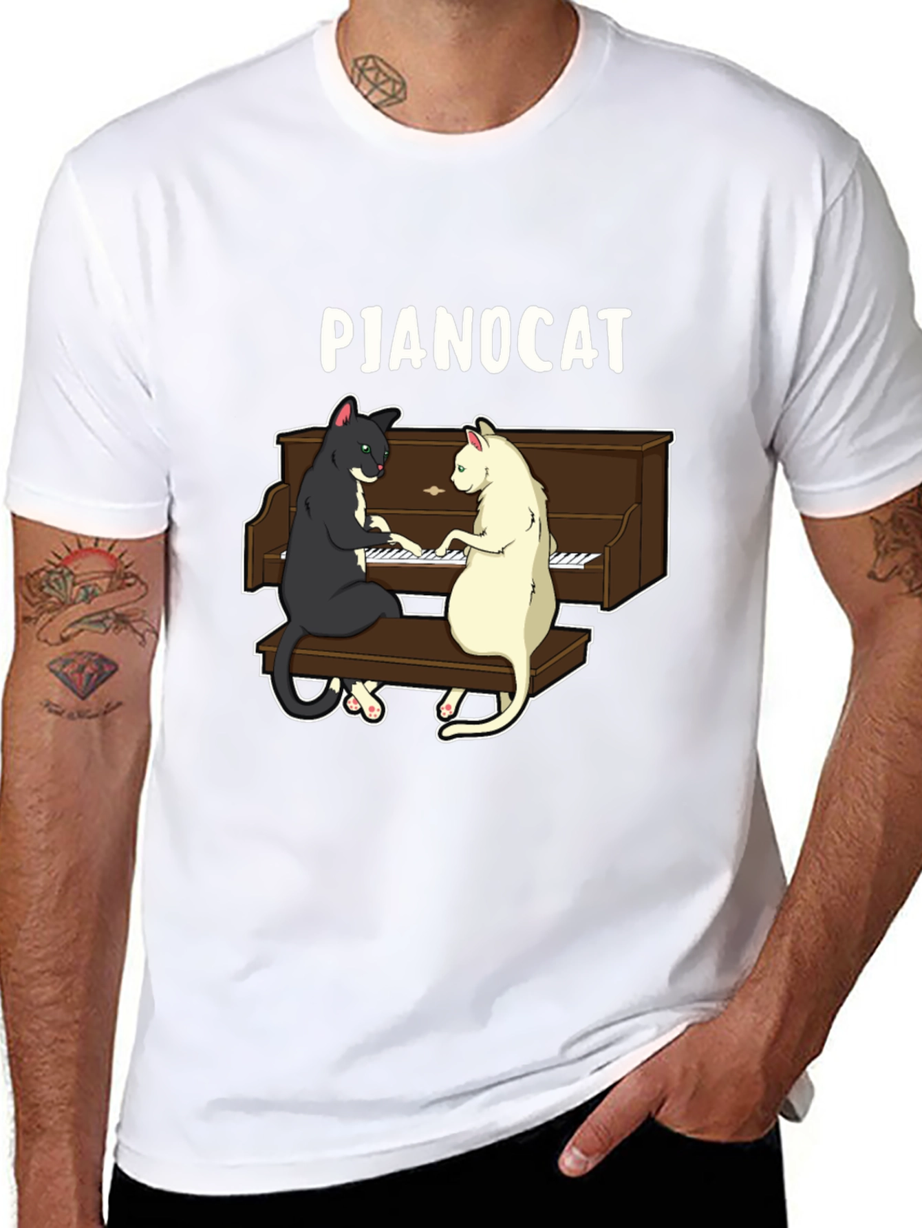 Pianocat Graphic T-Shirt