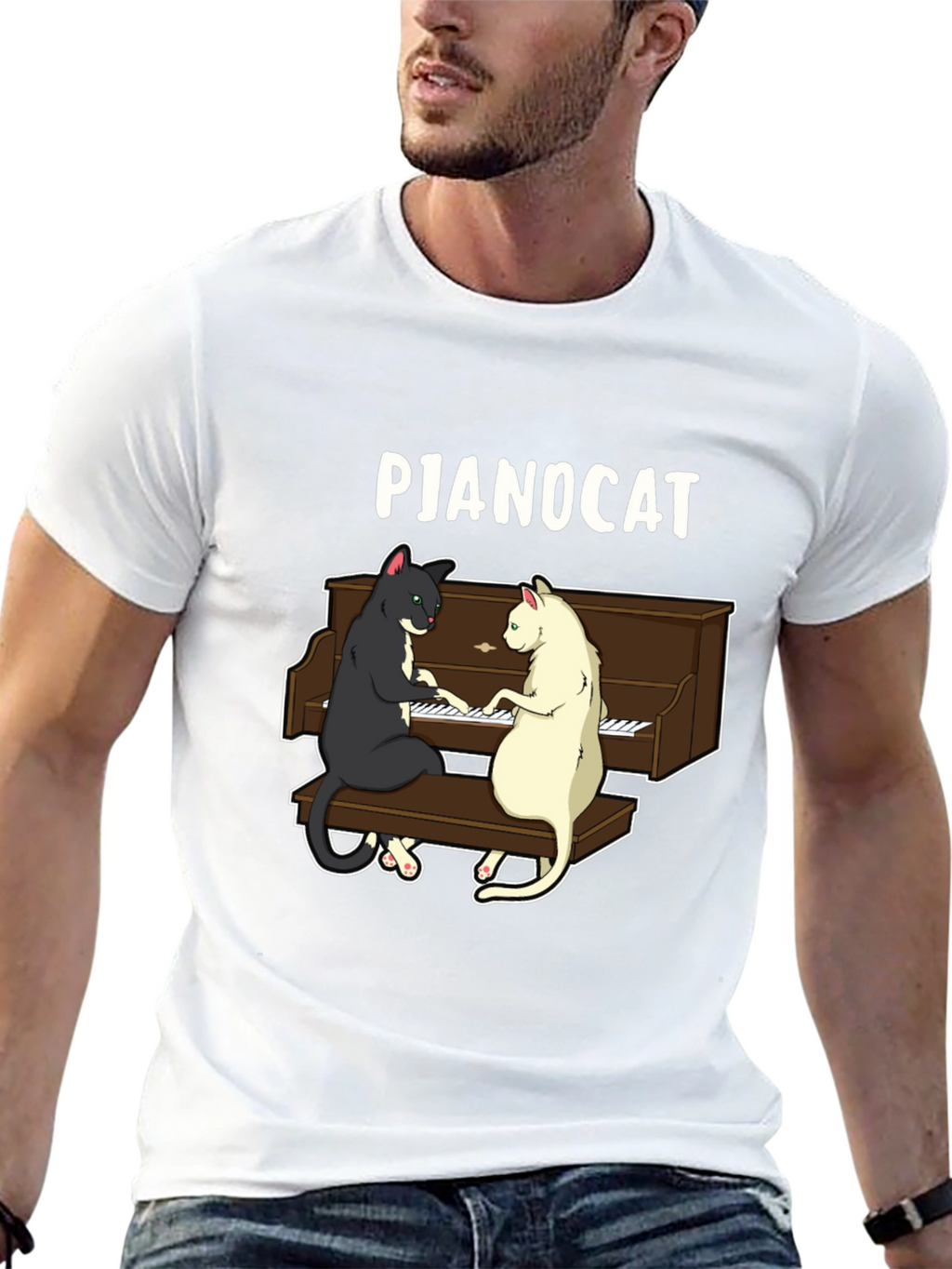 Pianocat Graphic T-Shirt