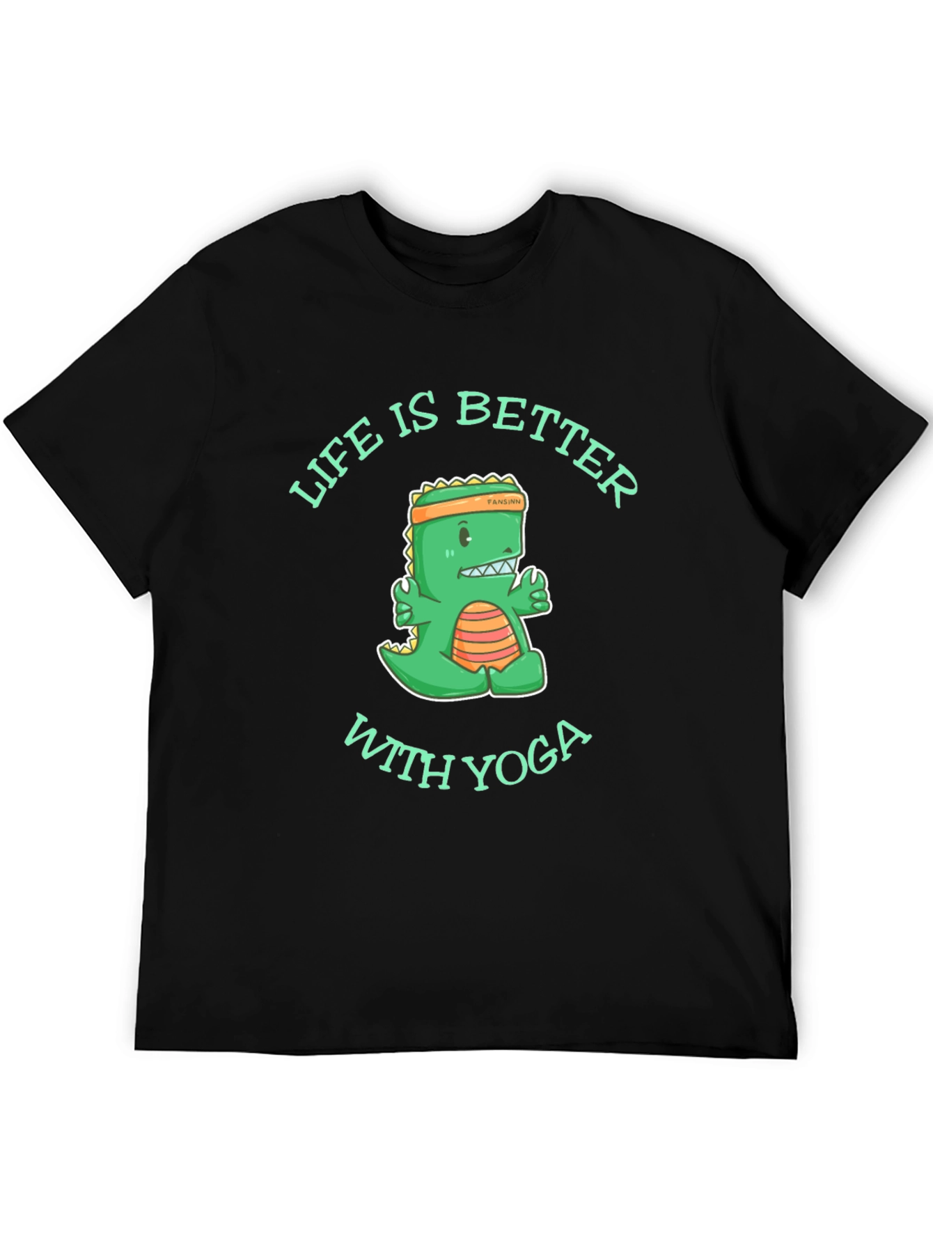 Yoga Dinosaur Graphic T-Shirt