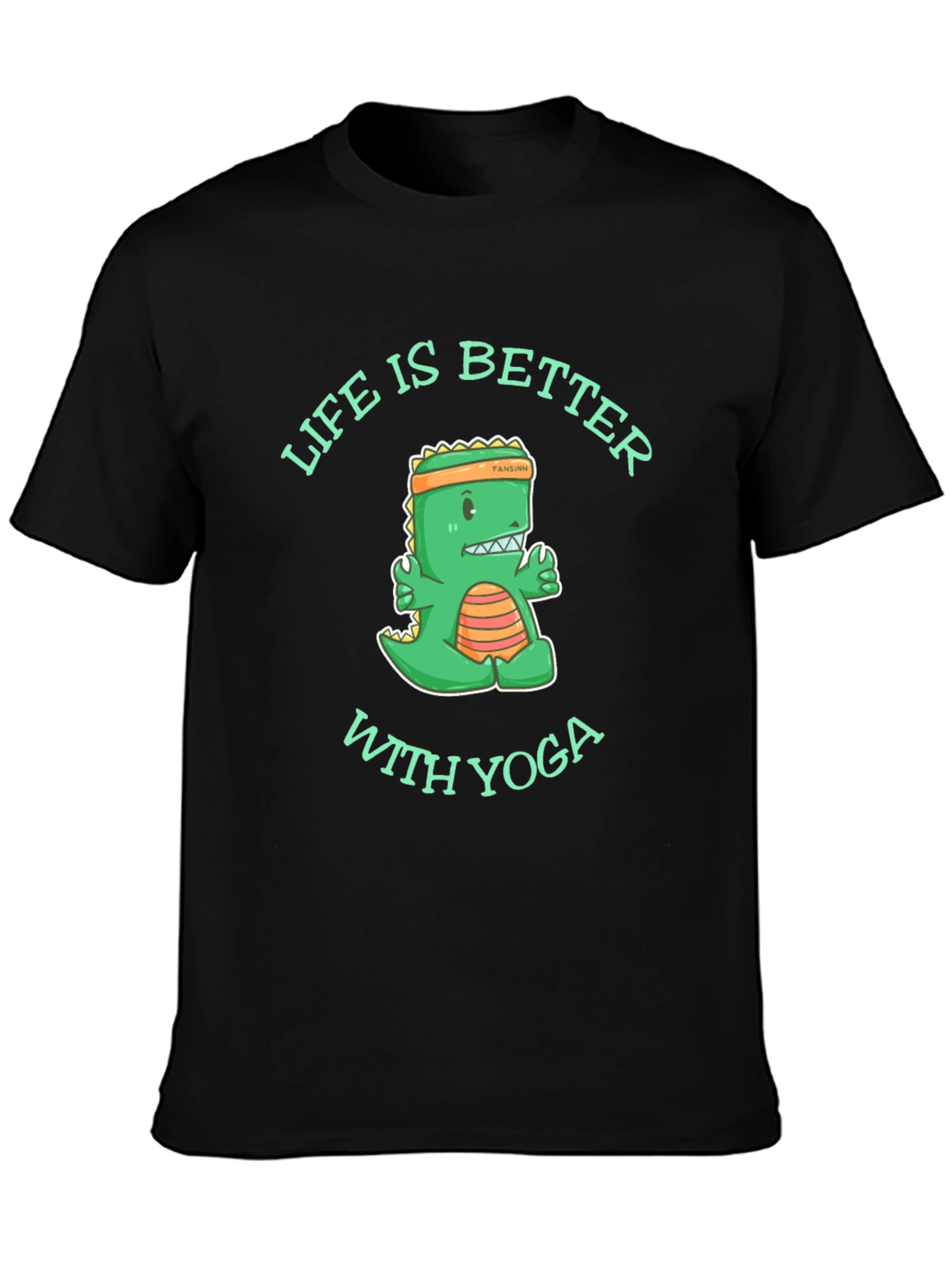 Yoga Dinosaur Graphic T-Shirt