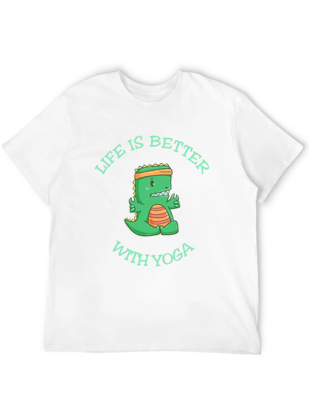 Yoga Dinosaur Graphic T-Shirt