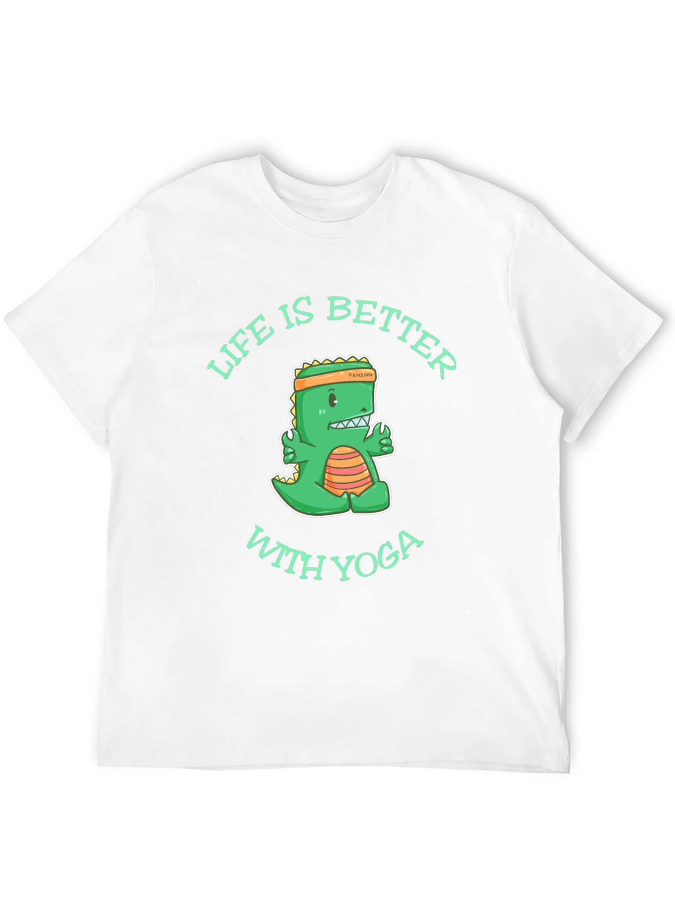 Yoga Dinosaur Graphic T-Shirt