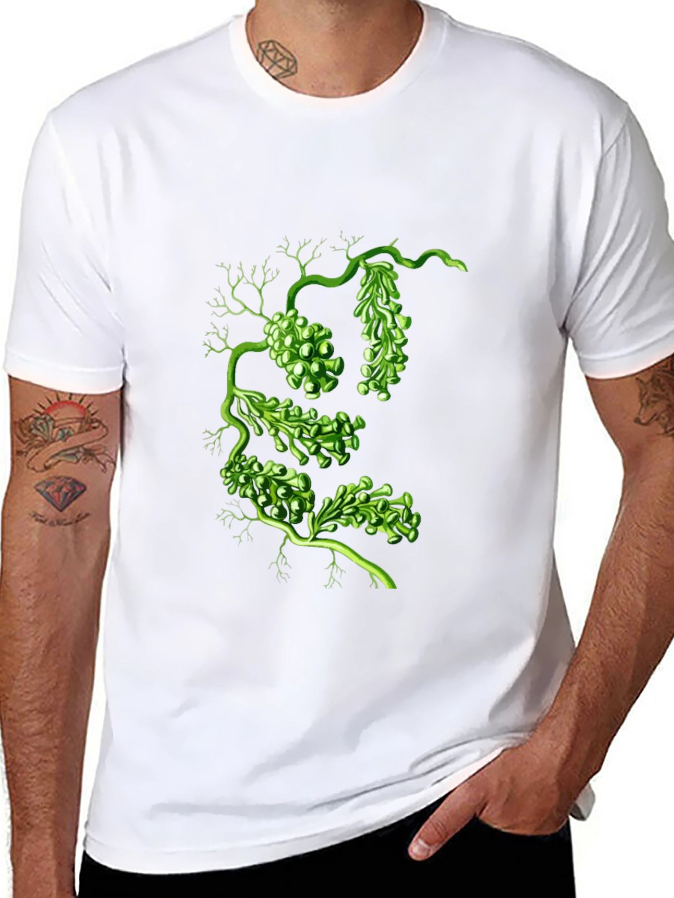 Botanical Green Algae Graphic Tee
