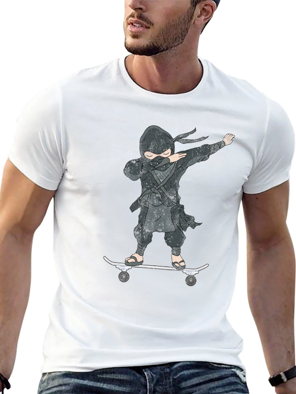 Ninja Skateboarder Graphic Tee