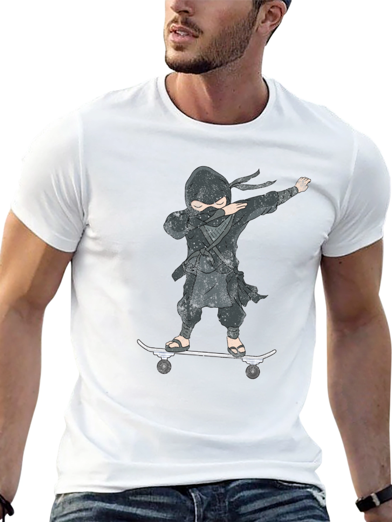 Ninja Skateboarder Graphic Tee