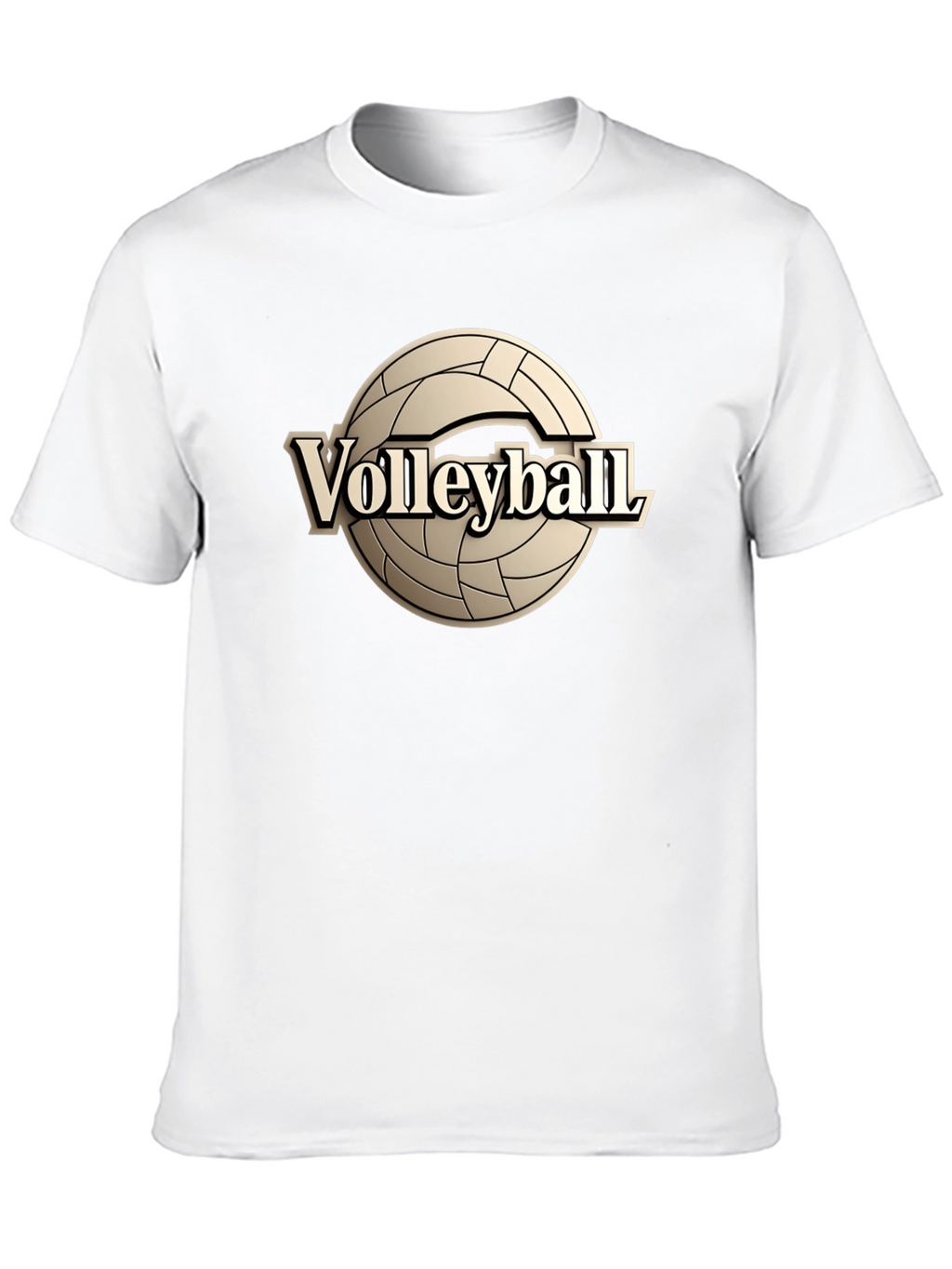 Volleyball Graphic Tee - Black Cotton T-Shirt