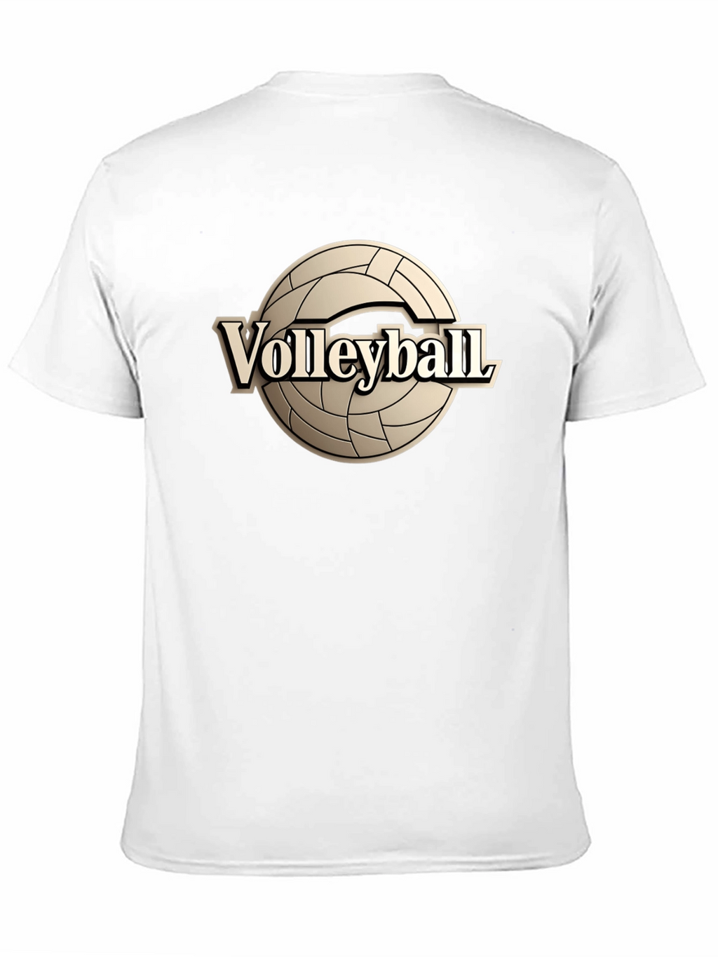 Volleyball Graphic Tee - Black Cotton T-Shirt