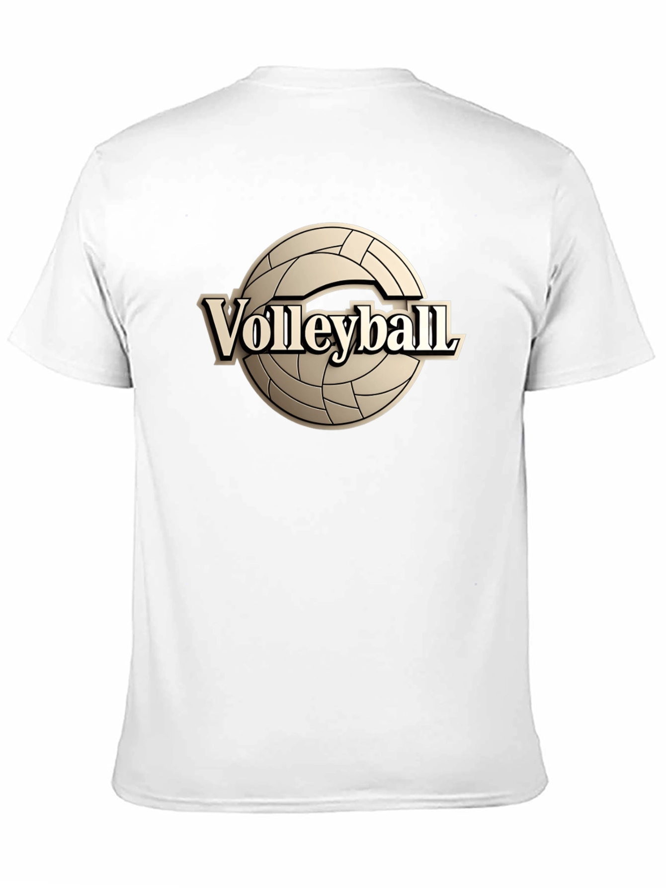 Volleyball Graphic Tee - Black Cotton T-Shirt