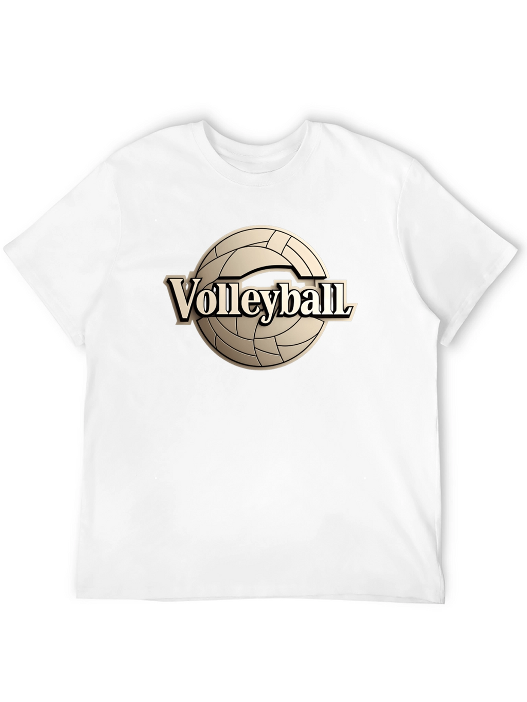 Volleyball Graphic Tee - Black Cotton T-Shirt