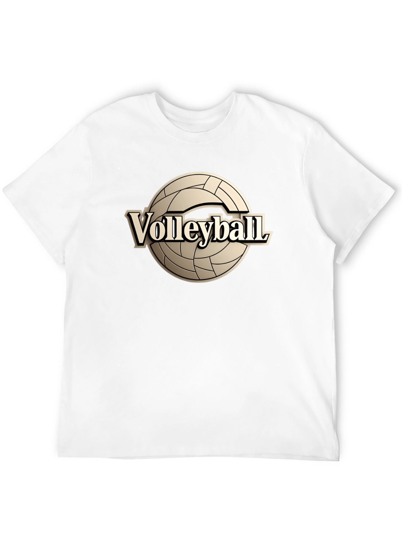 Volleyball Graphic Tee - Black Cotton T-Shirt