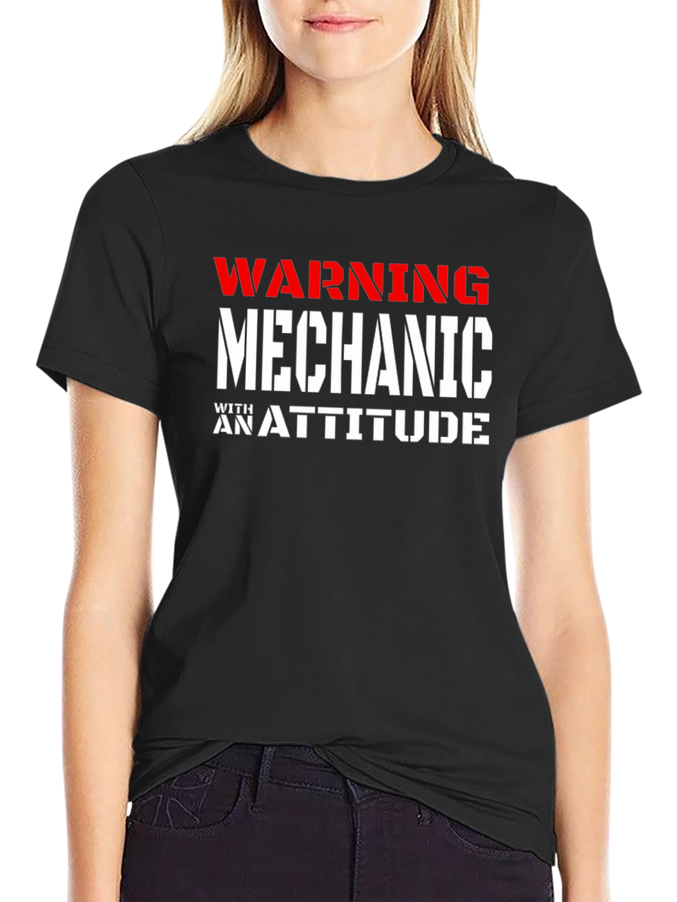 Warning Mechanic With An Attitude Graphic T-Shirt