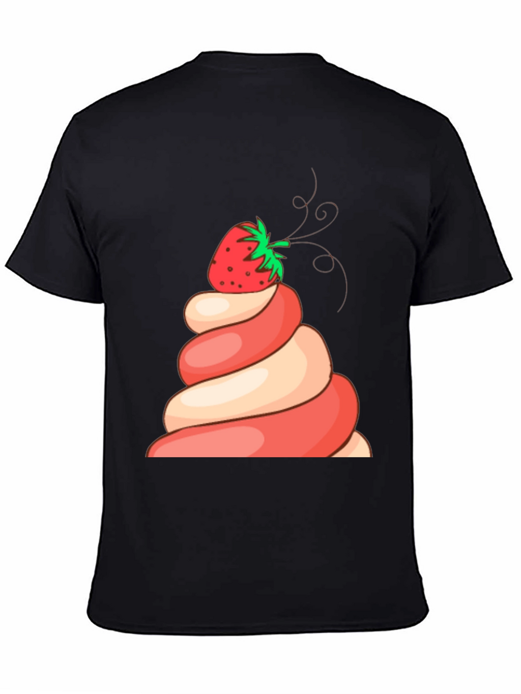 Strawberry Swirl Dessert Graphic T-Shirt