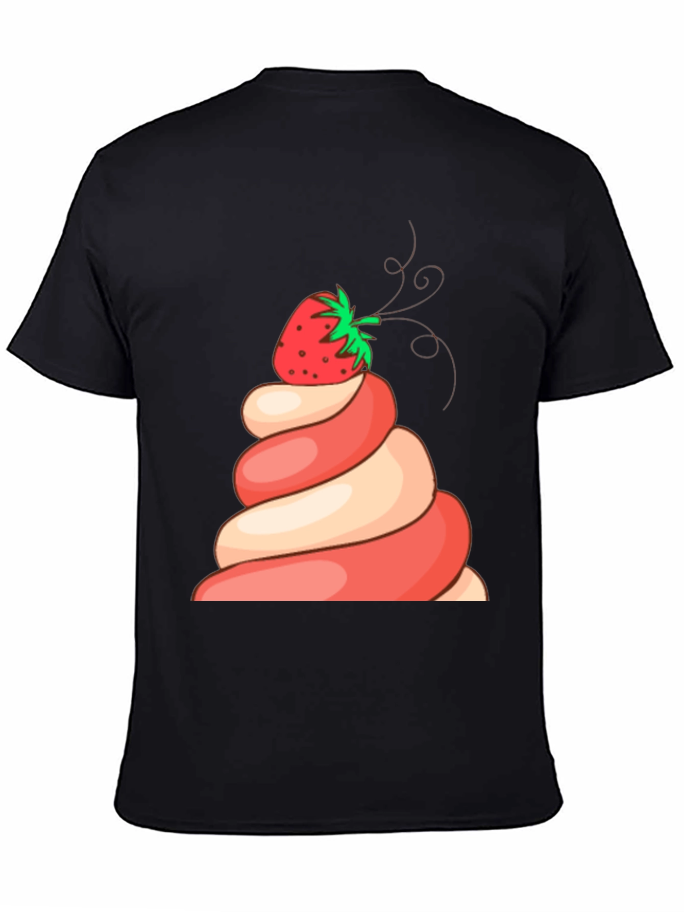 Strawberry Swirl Dessert Graphic T-Shirt