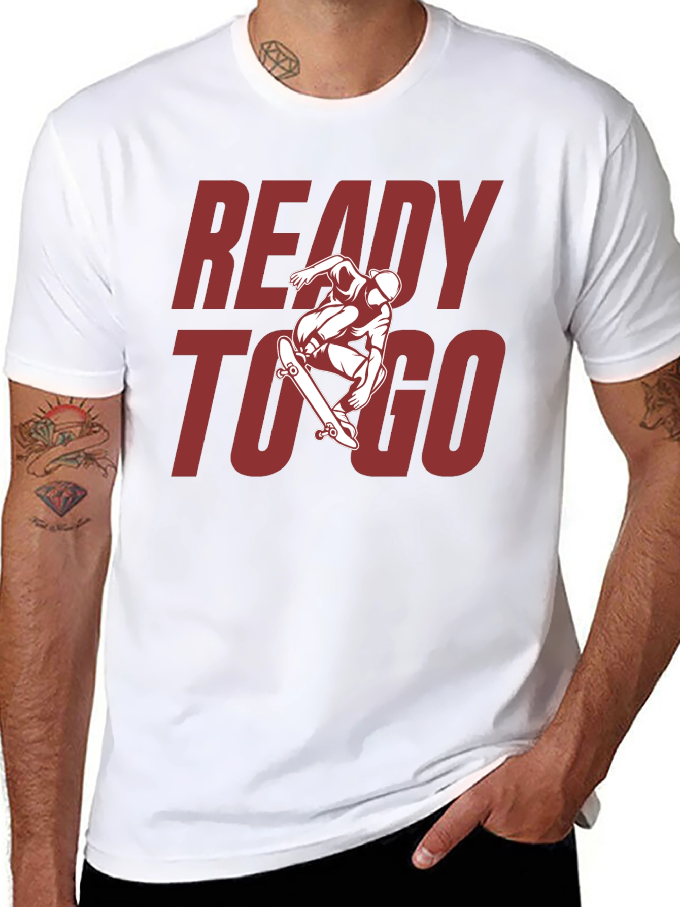 Ready to Go Skater Graphic Tee - Black
