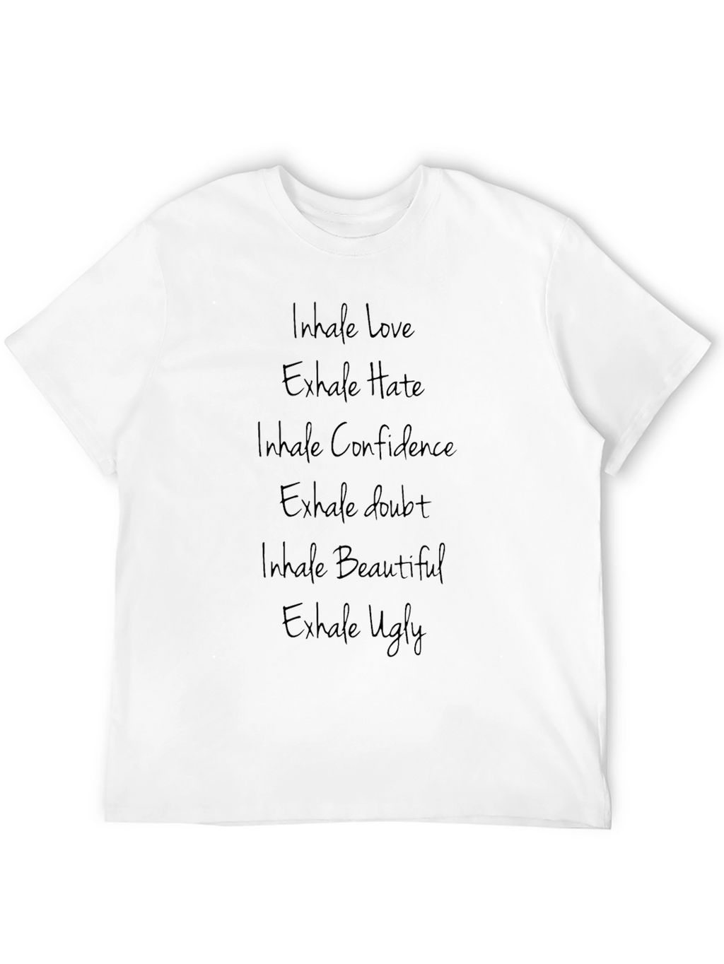 Inhale Love Exhale Hate Graphic Tee - Black