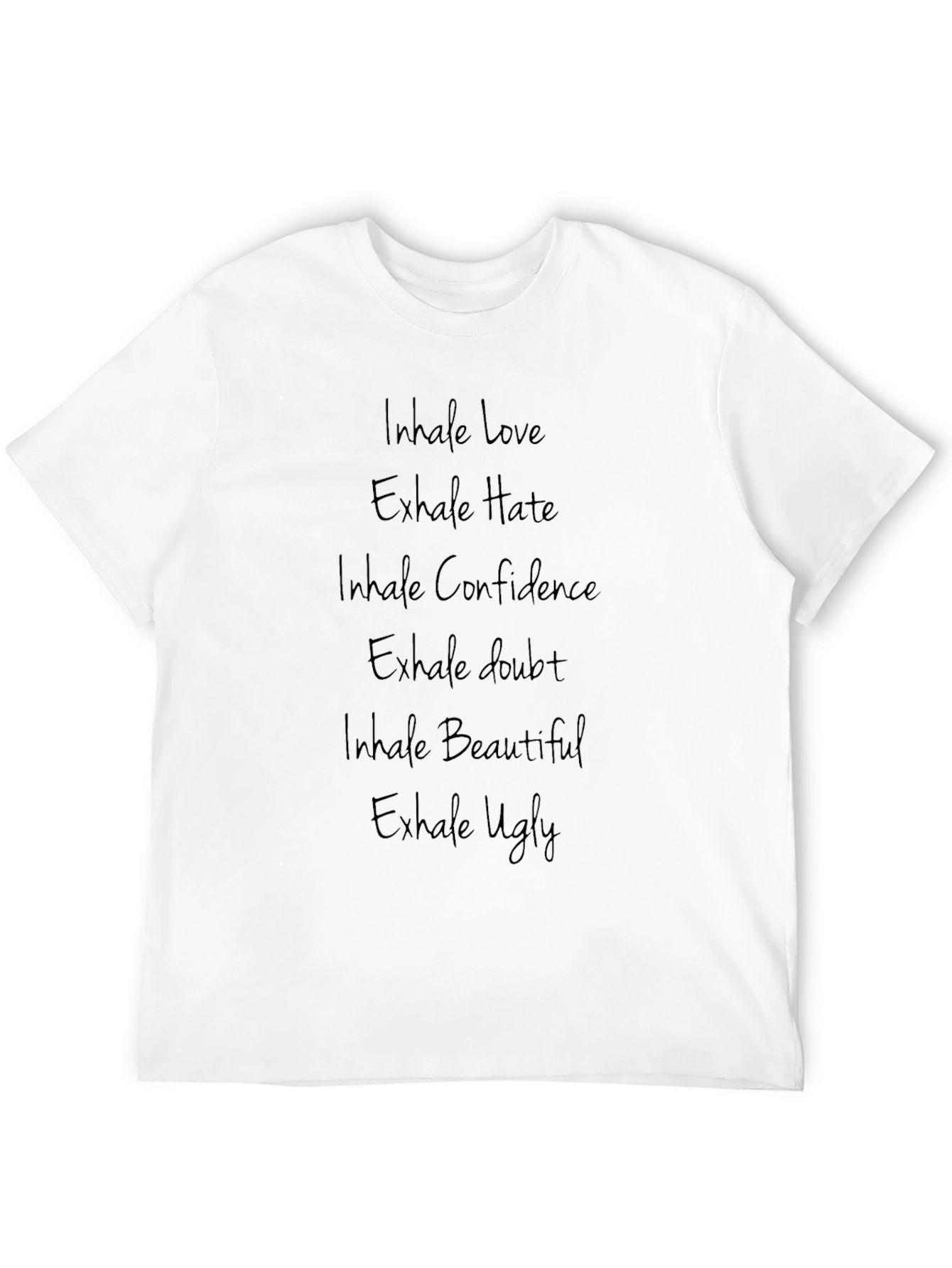 Inhale Love Exhale Hate Graphic Tee - Black