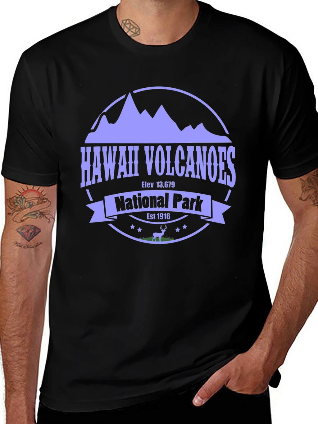 Hawaii Volcanoes National Park Black Tee
