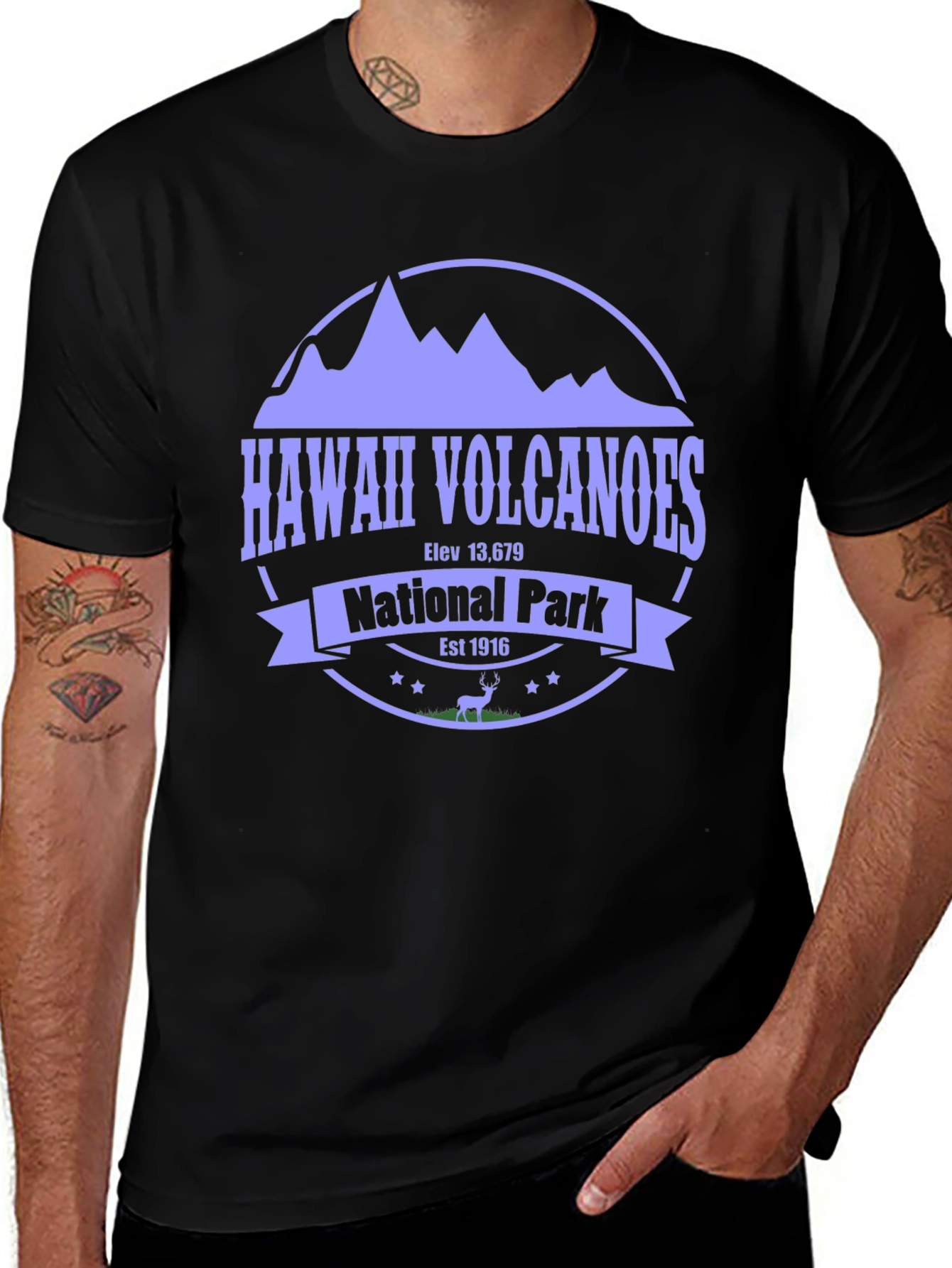 Hawaii Volcanoes National Park Black Tee