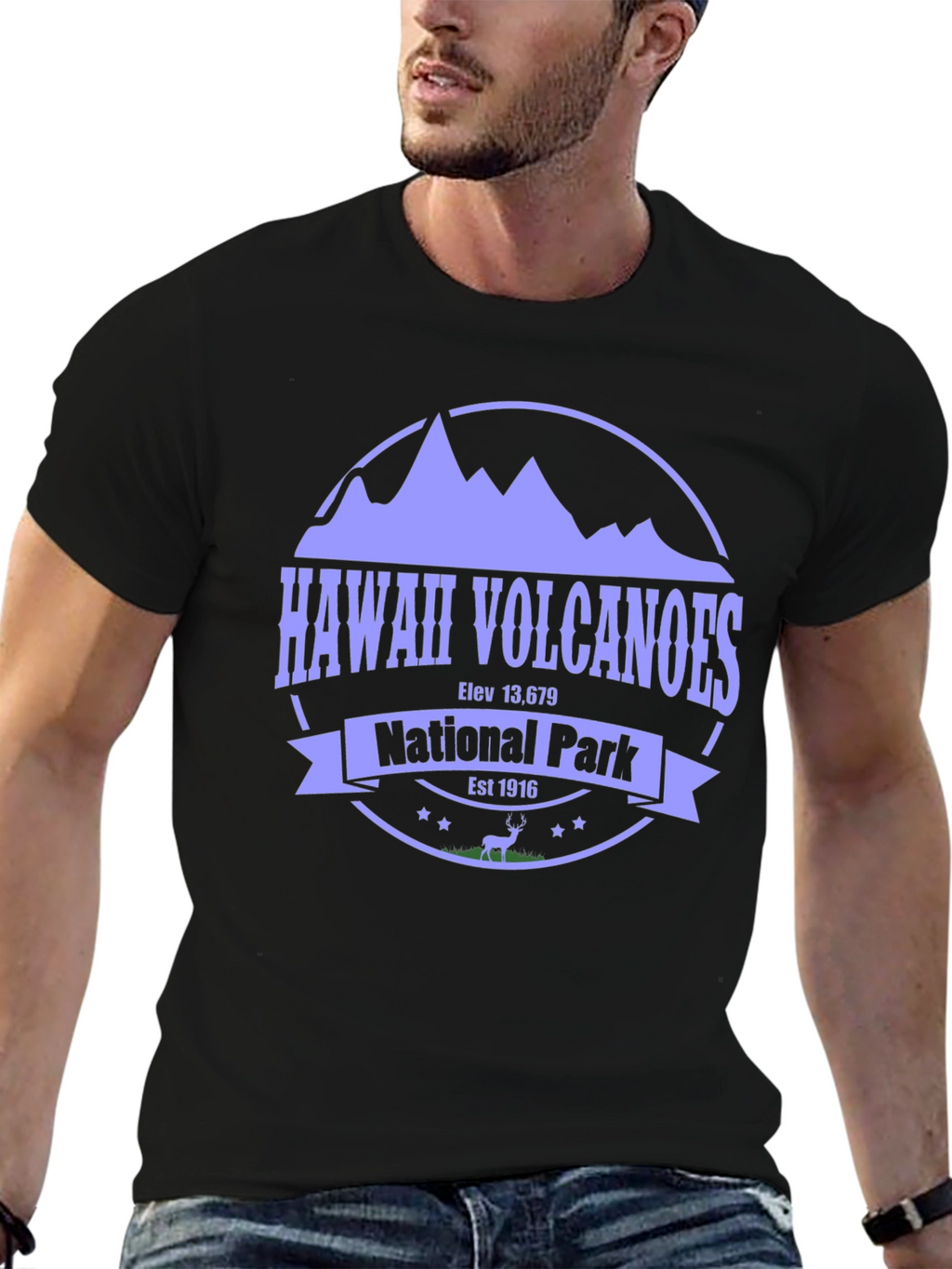 Hawaii Volcanoes National Park Black Tee