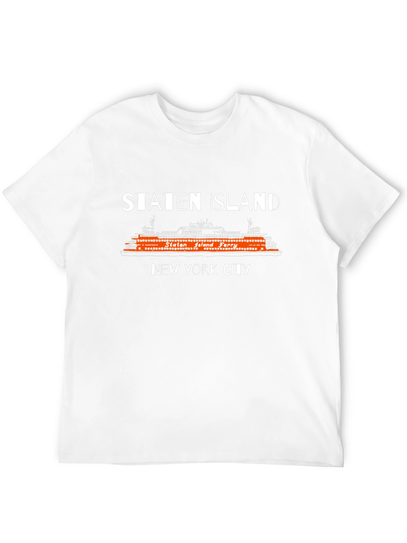 Staten Island Ferry Black Graphic T-Shirt