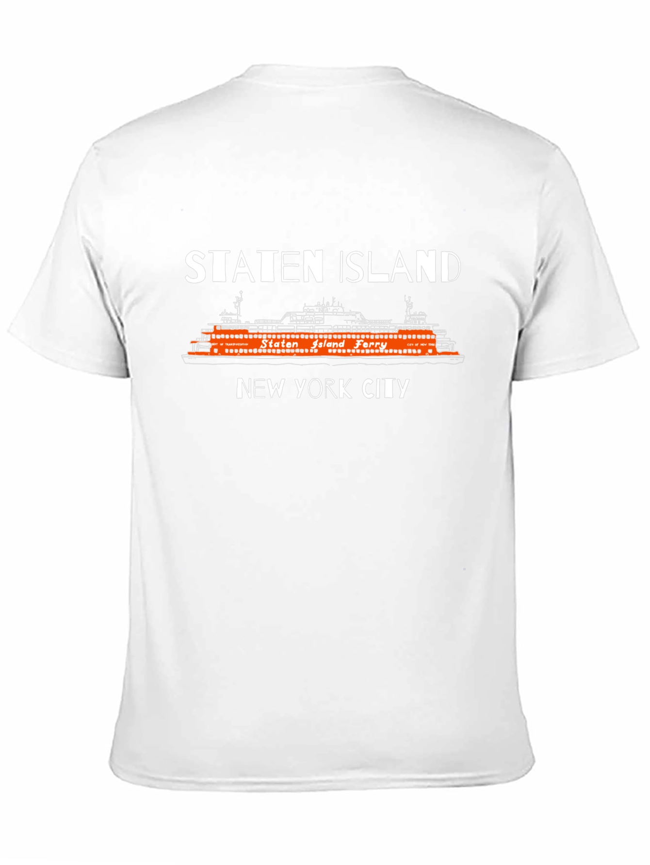 Staten Island Ferry Black Graphic T-Shirt