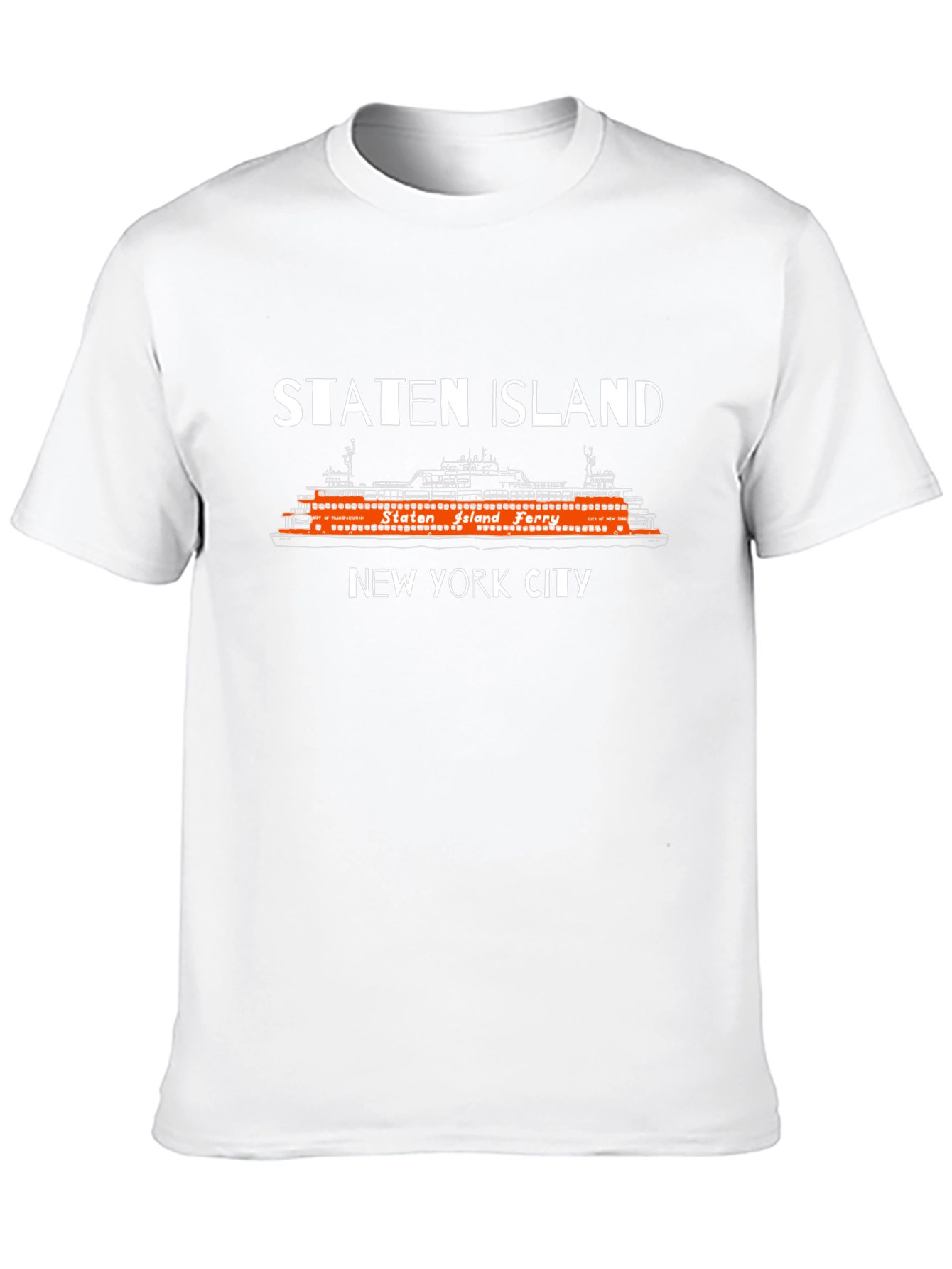 Staten Island Ferry Black Graphic T-Shirt