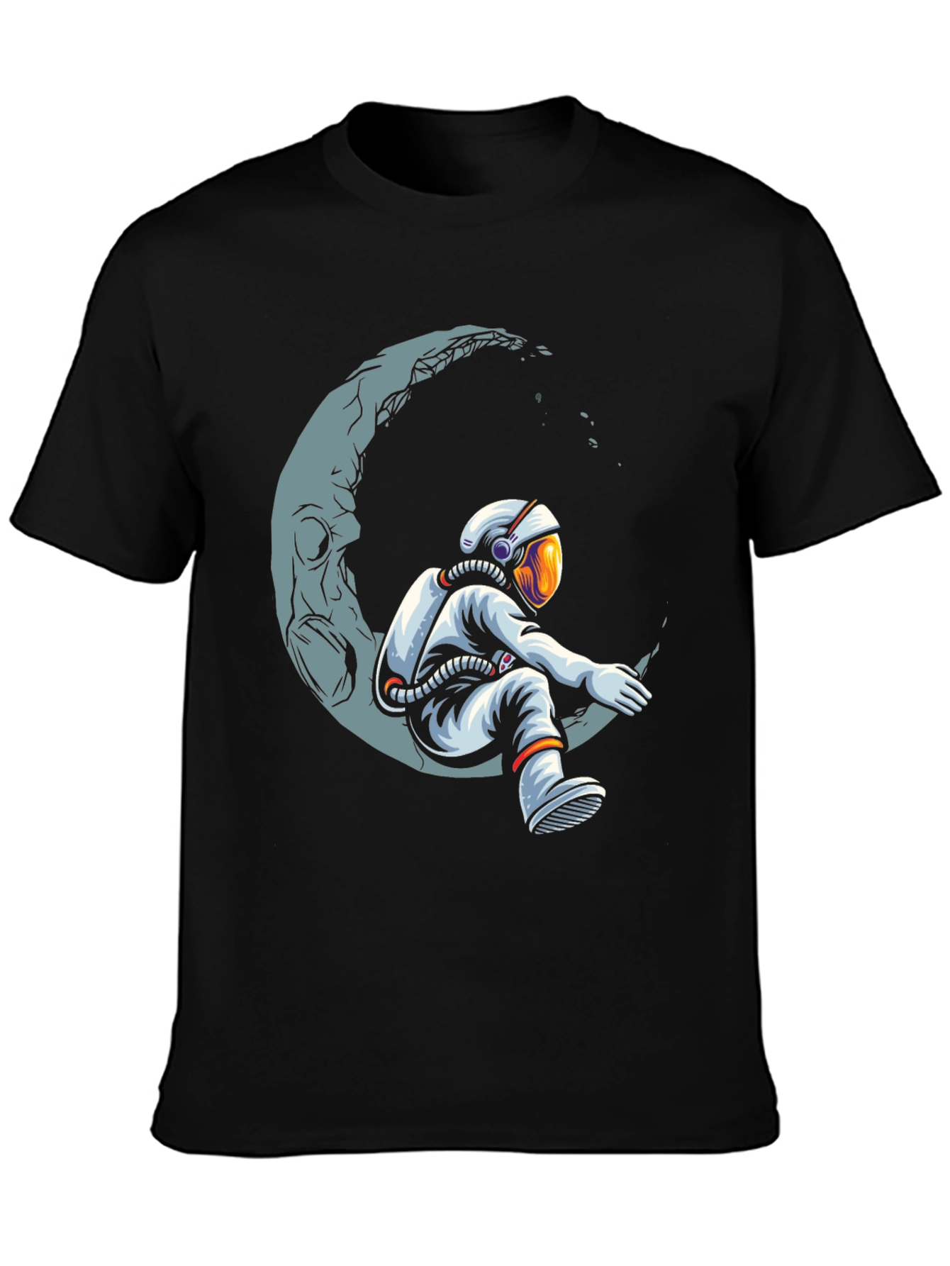 Astronaut Moon T-Shirt - Space Dreamer Graphic Tee