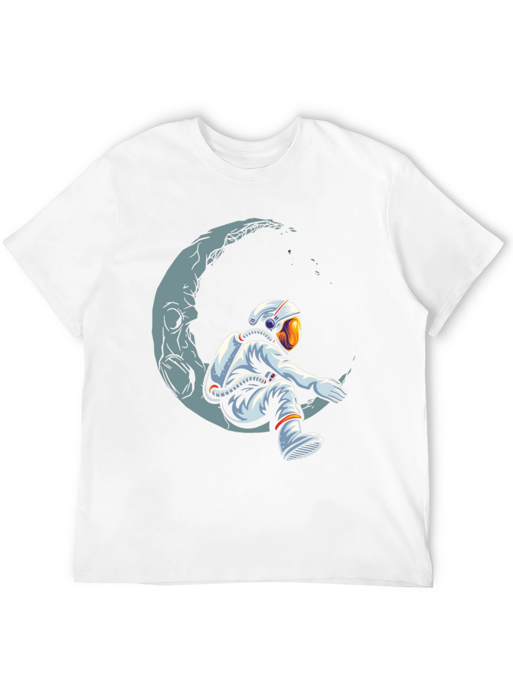 Astronaut Moon T-Shirt - Space Dreamer Graphic Tee