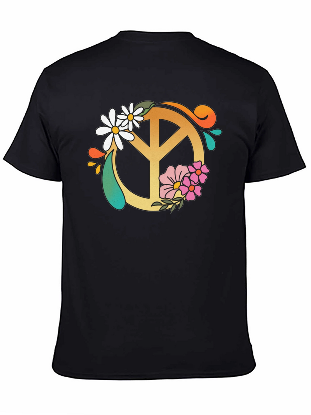 Floral Peace Sign Graphic Tee