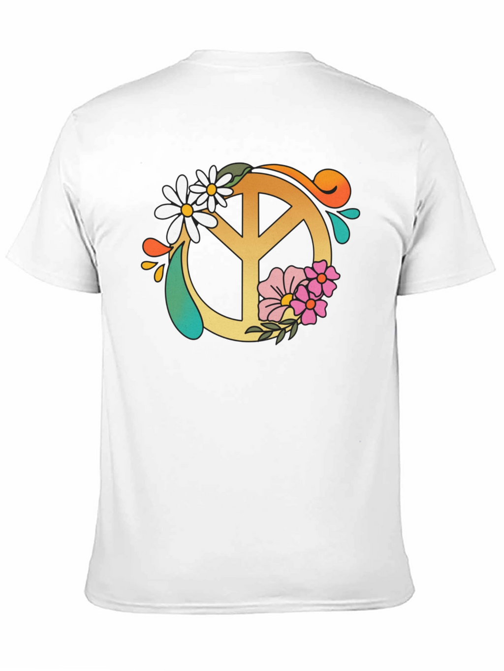 Floral Peace Sign Graphic Tee