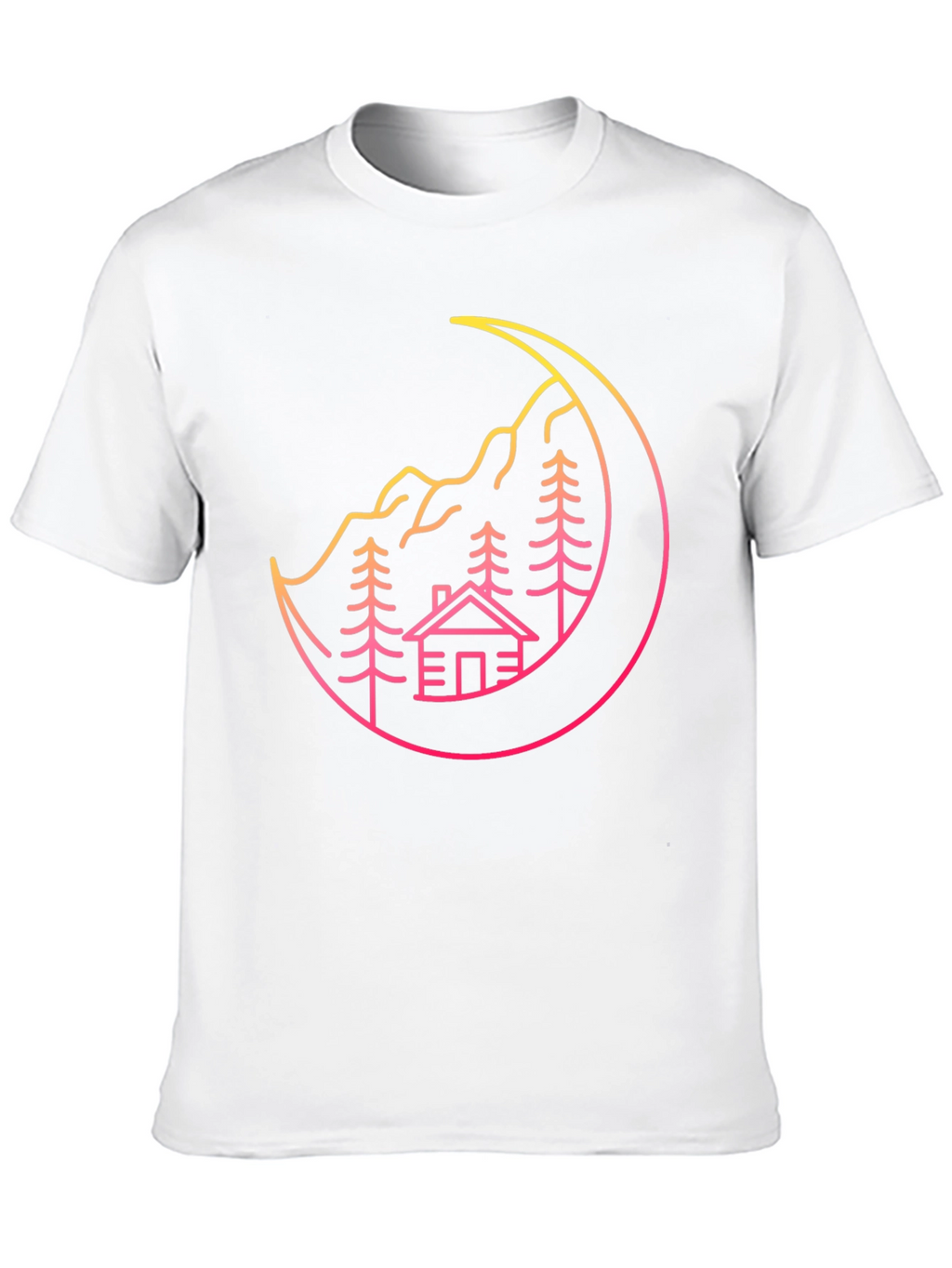 Cabin Moon Graphic Tee - Stylish Unisex Design