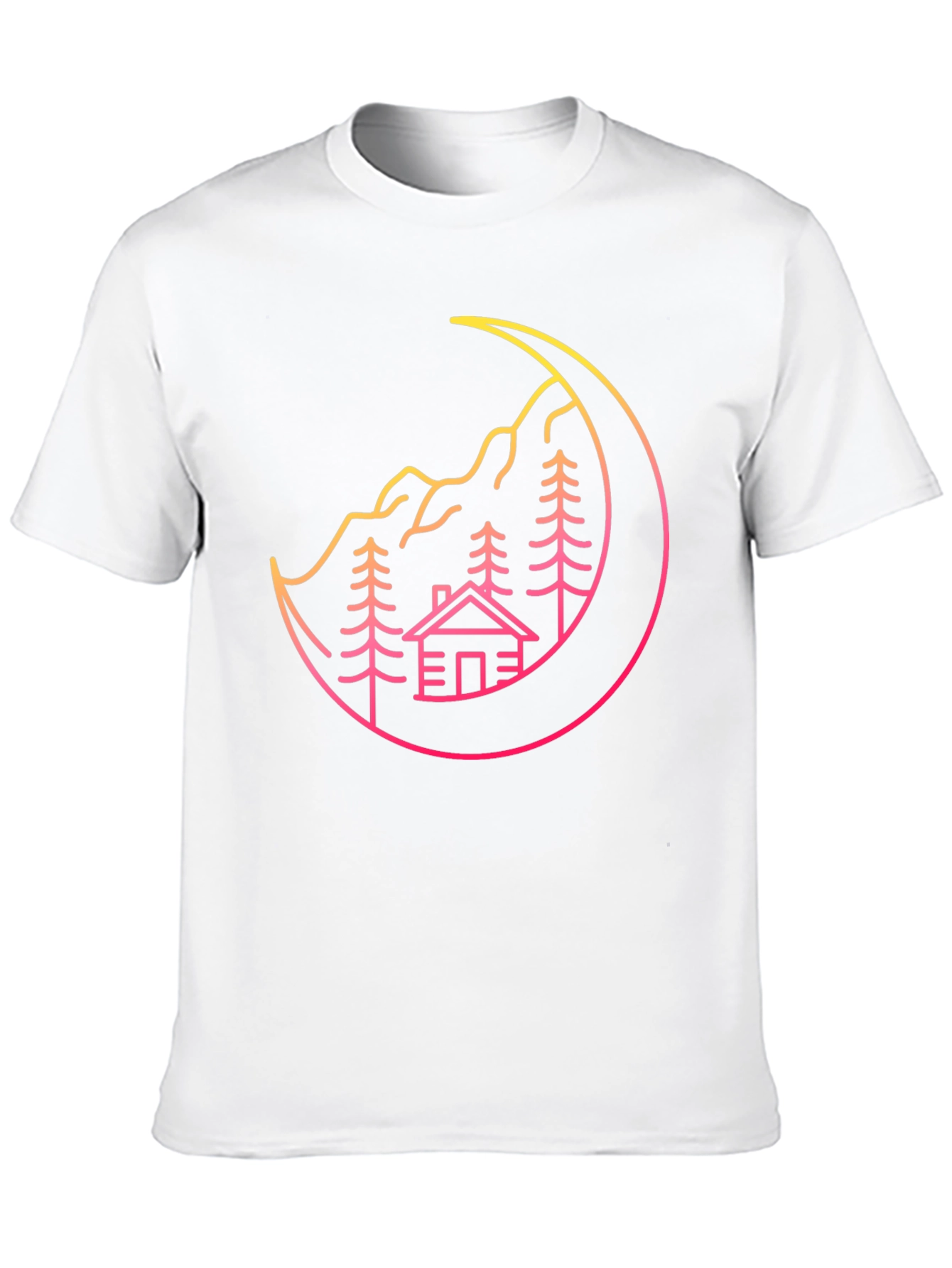 Cabin Moon Graphic Tee - Stylish Unisex Design