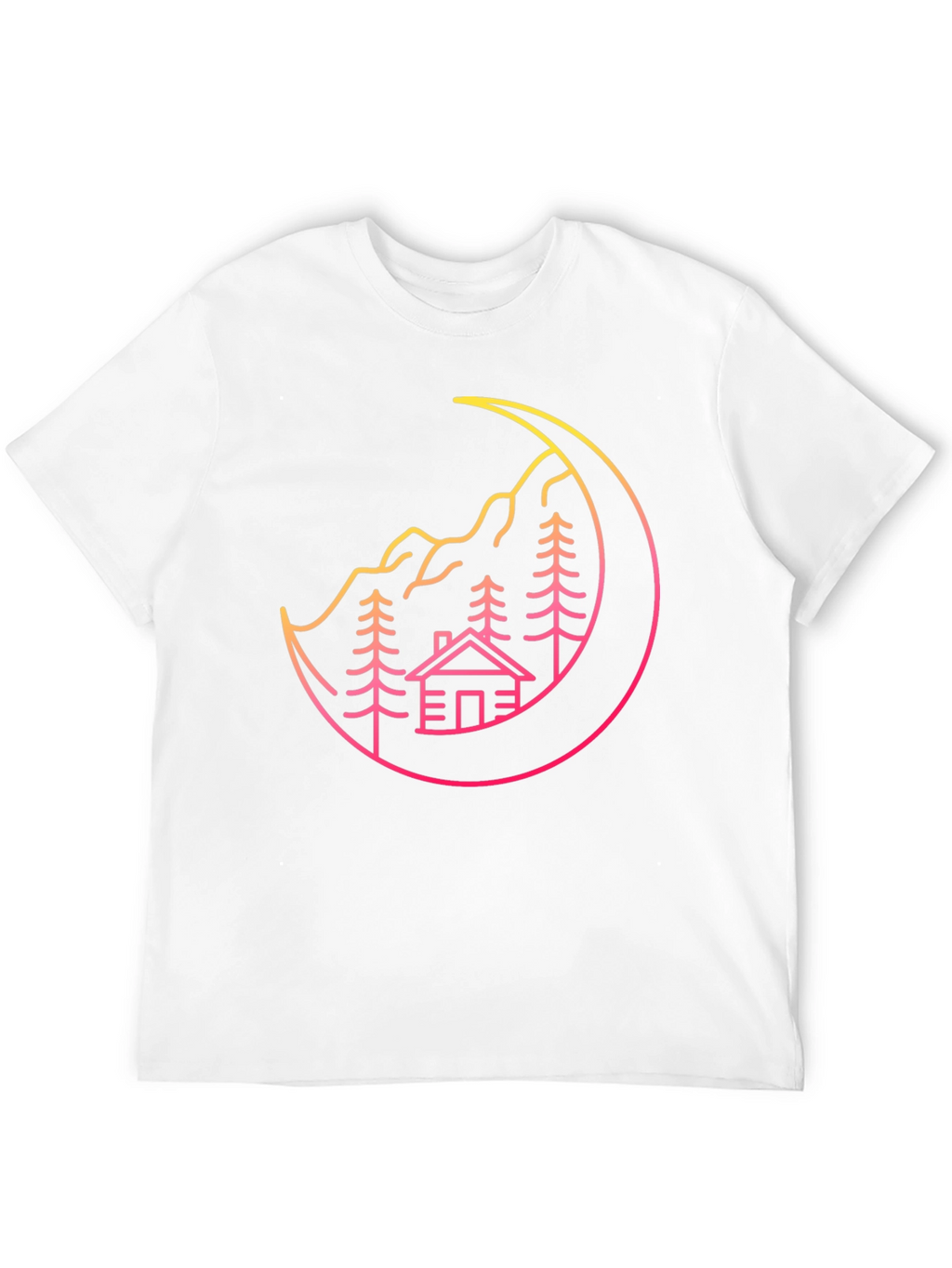 Cabin Moon Graphic Tee - Stylish Unisex Design