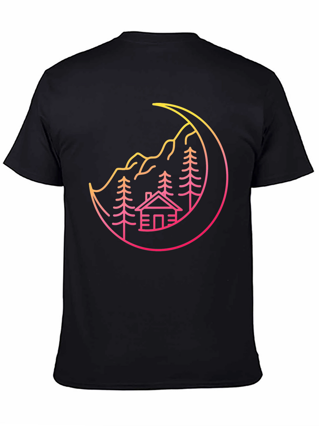 Cabin Moon Graphic Tee - Stylish Unisex Design